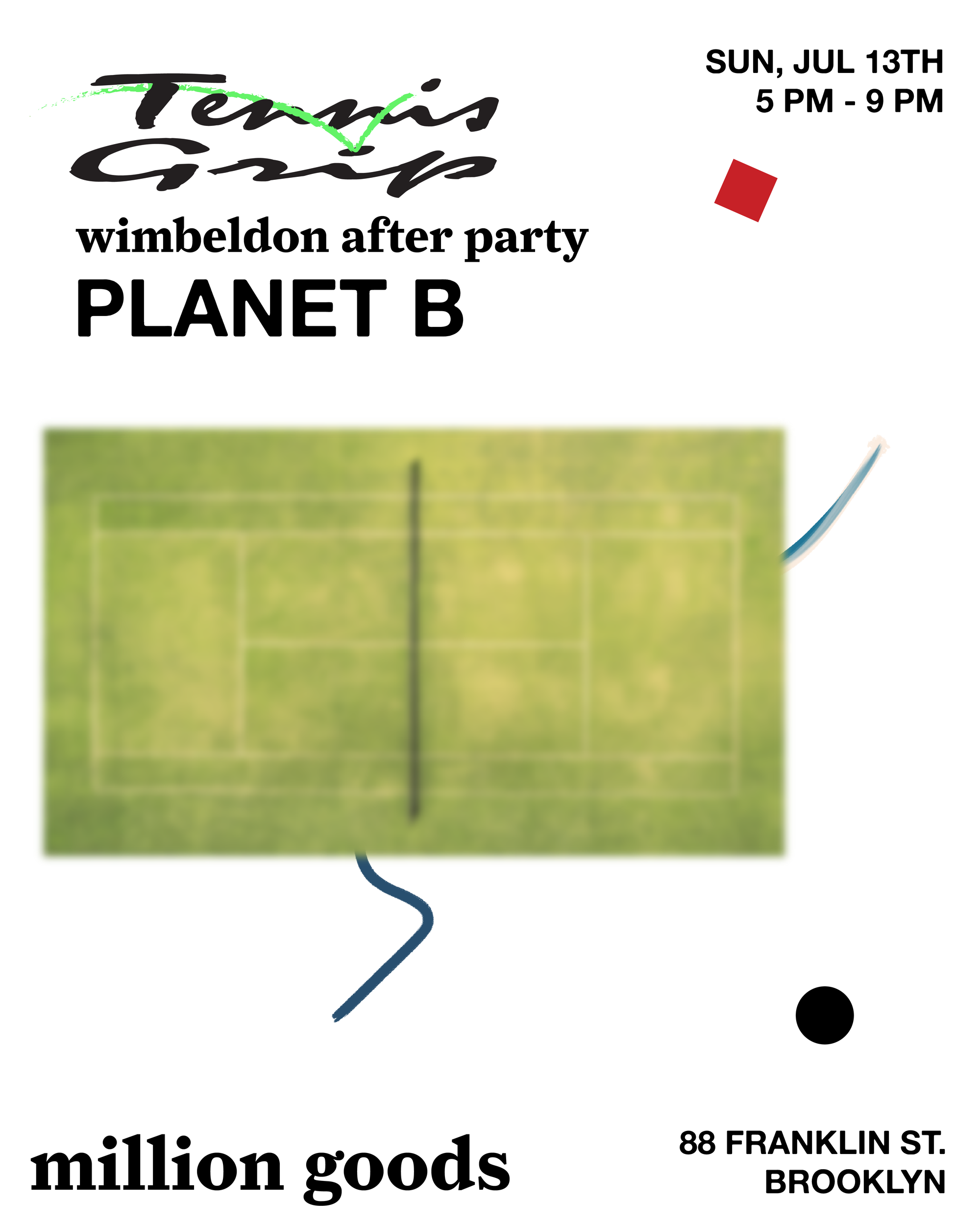 tennis grip with planet b