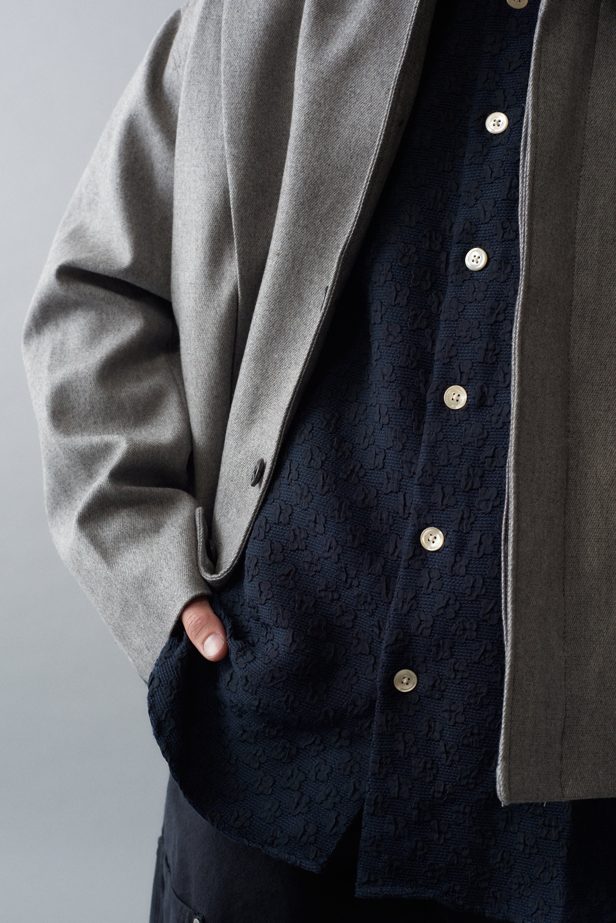 Pleated Wool Jacket