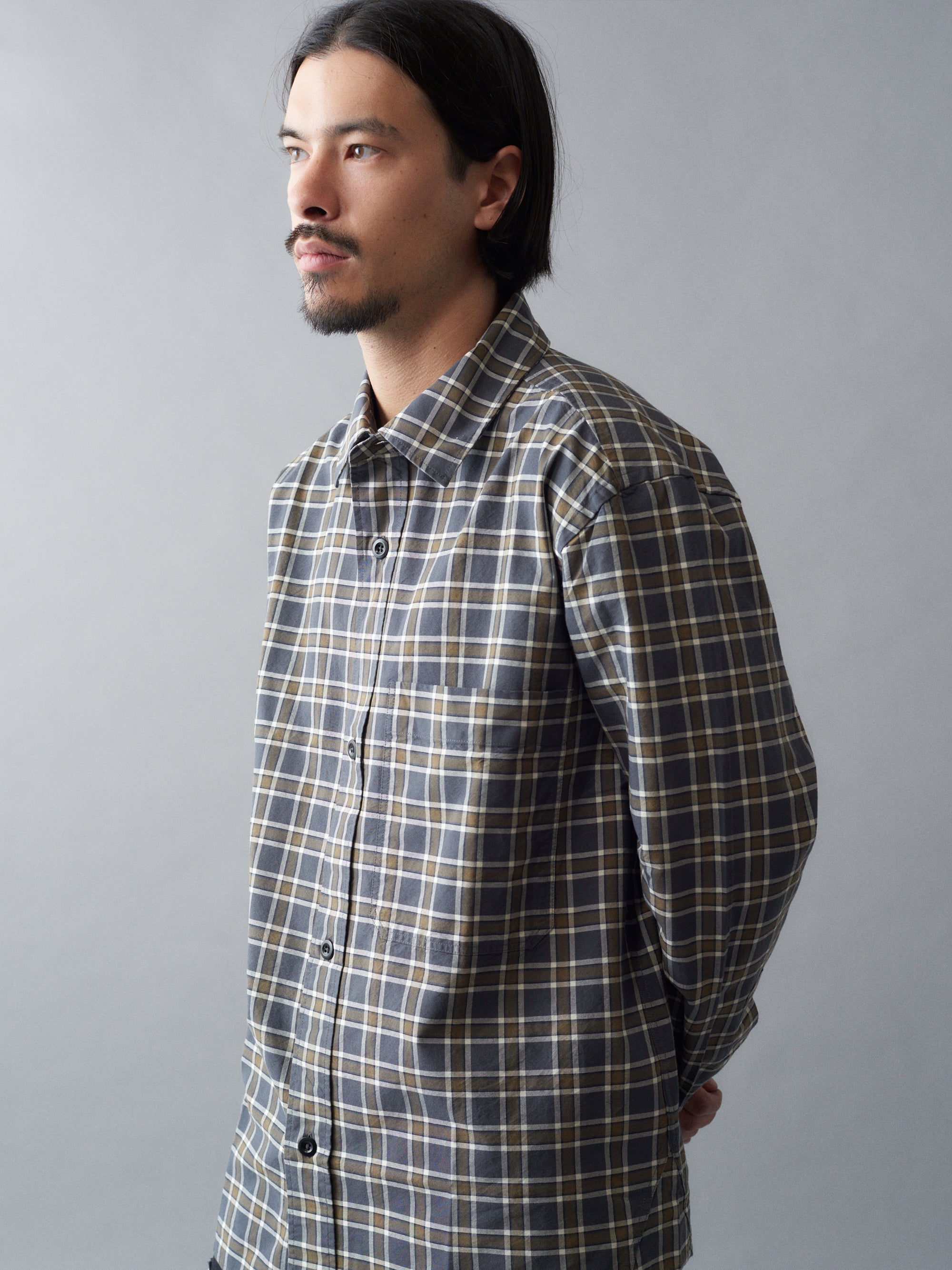 Cotton Check Basic Shirt