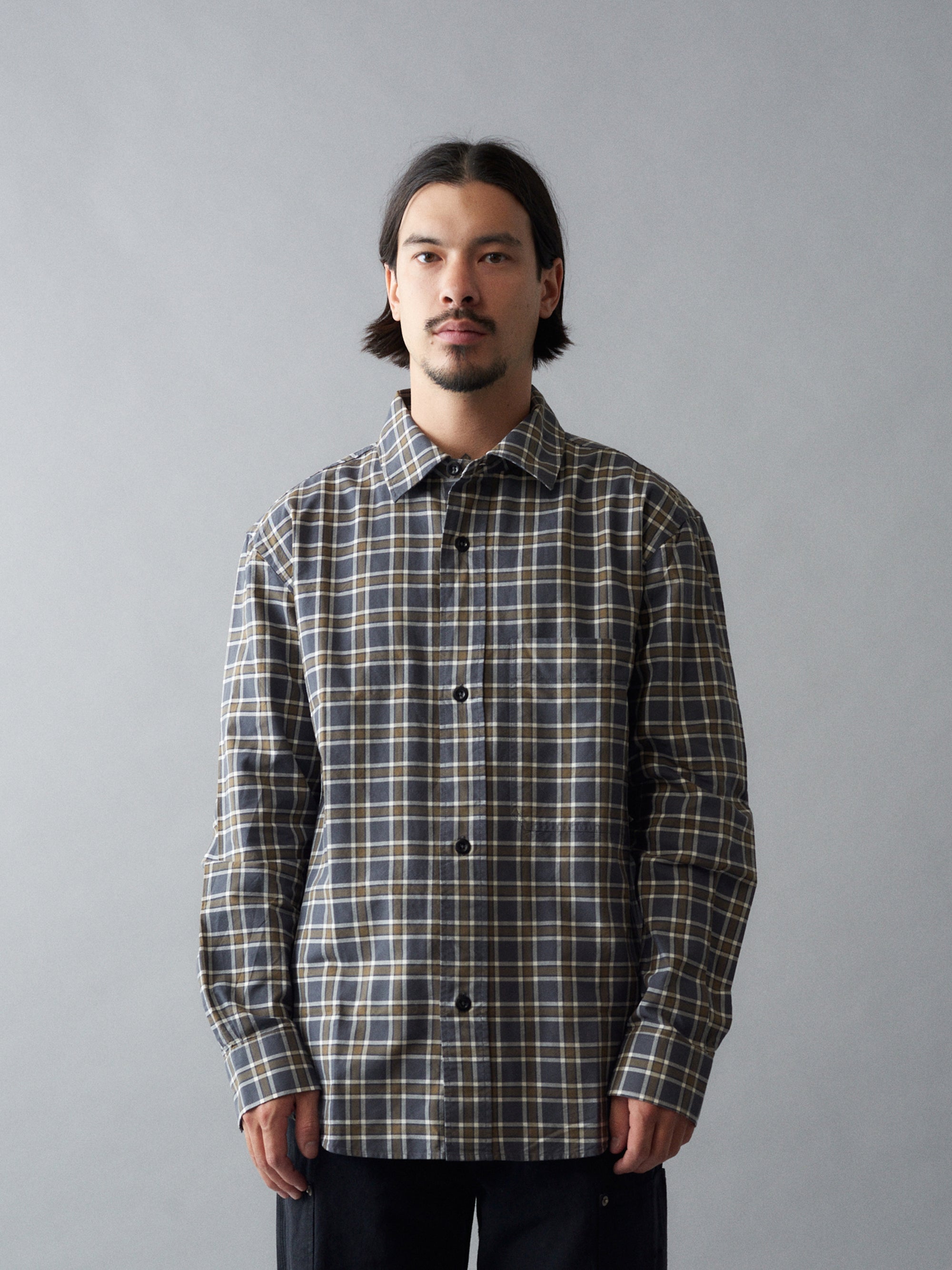 Cotton Check Basic Shirt