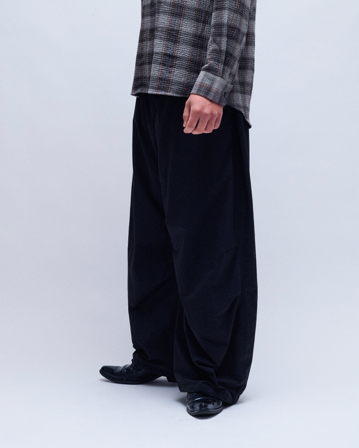 Drawstring Wide Cotton Nylon Fatigue Pants