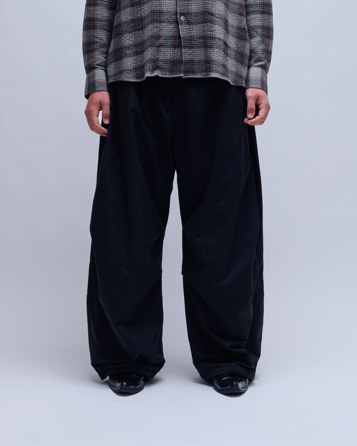 Drawstring Wide Cotton Nylon Fatigue Pants