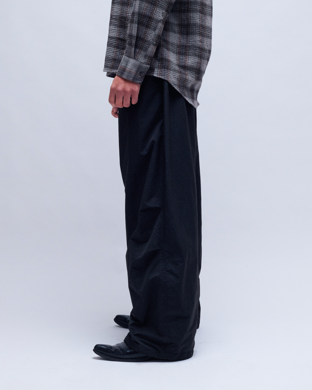 Drawstring Wide Cotton Nylon Fatigue Pants