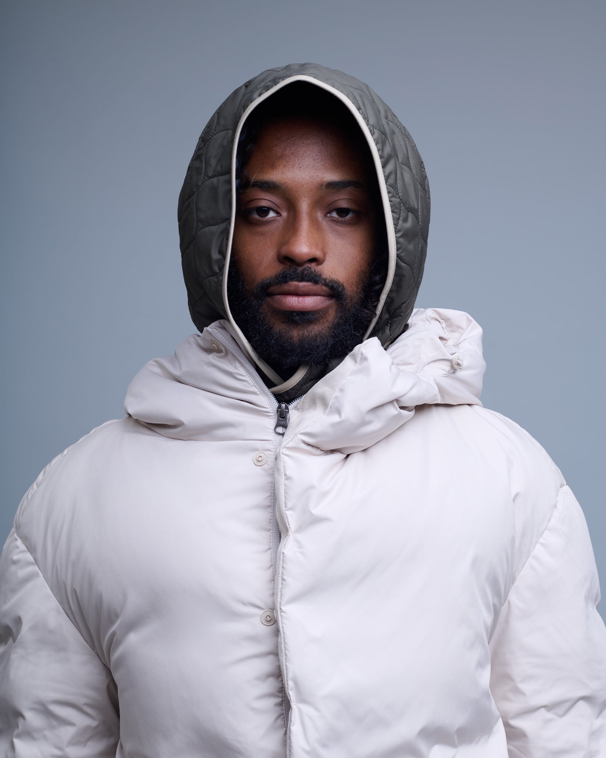 Quilted Taffeta Headscarf