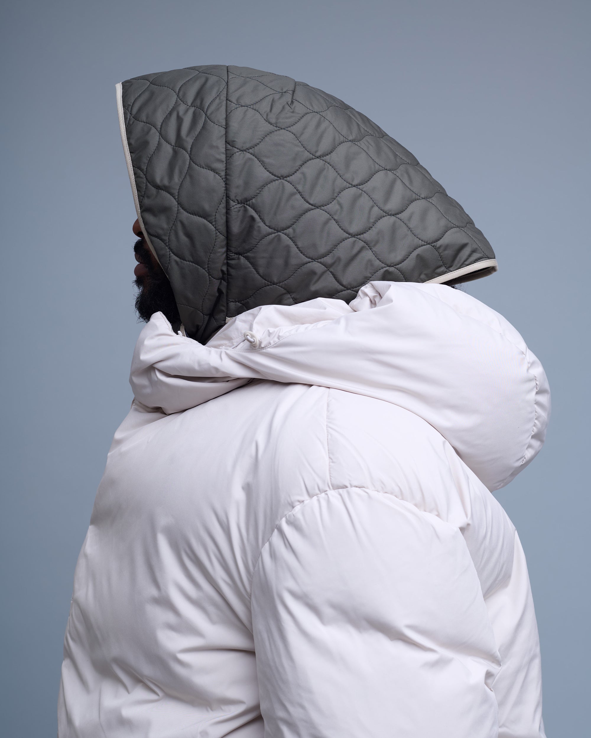 Quilted Taffeta Headscarf