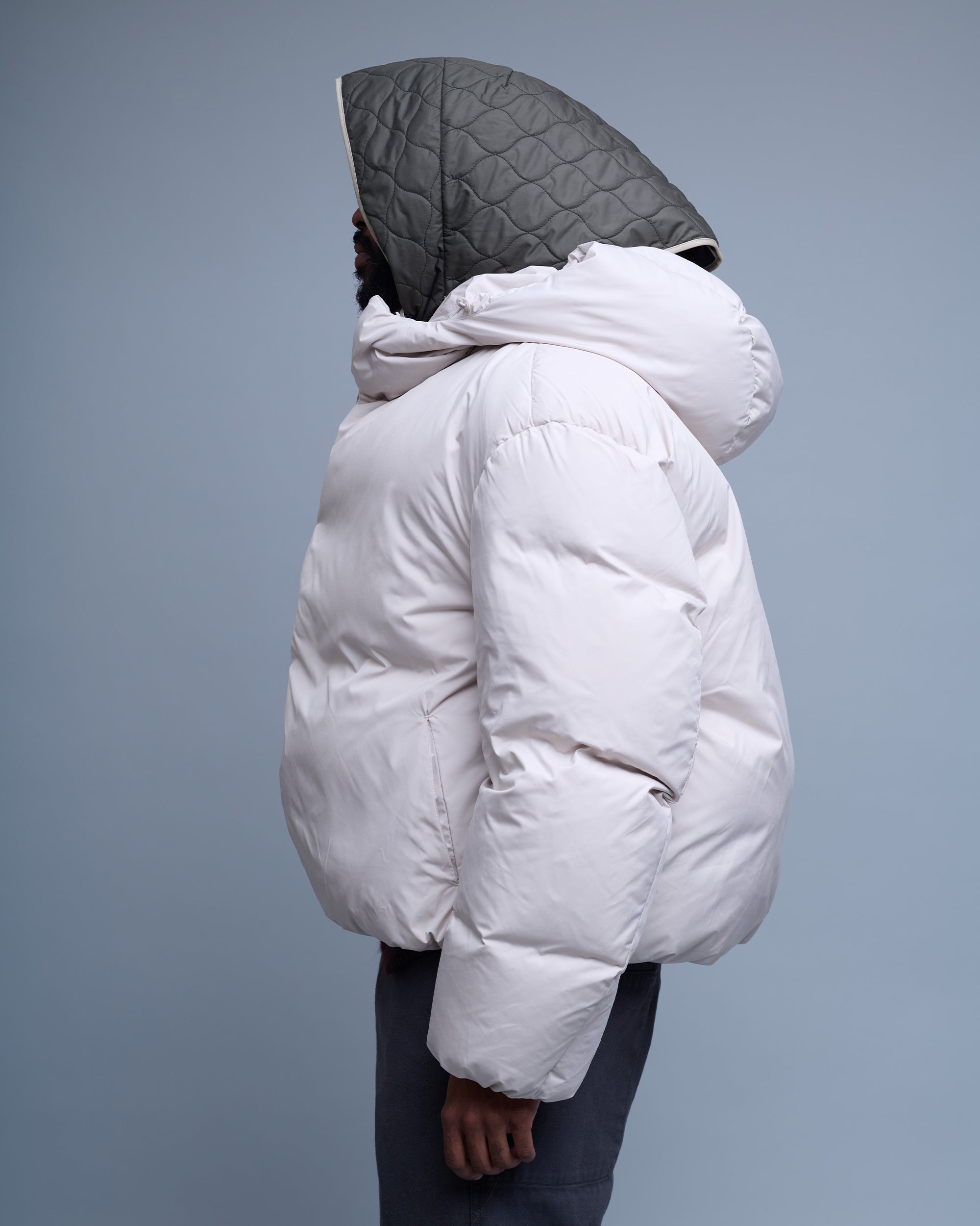 Quilted Taffeta Headscarf