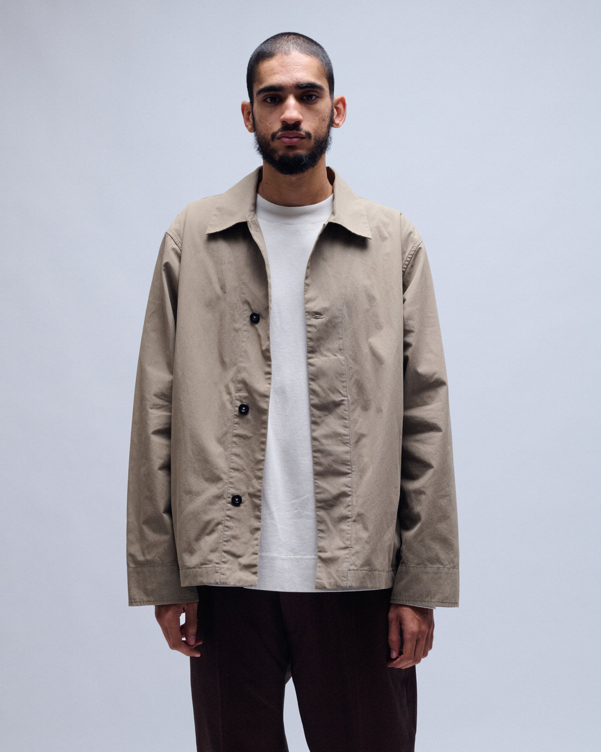 Boxy Crisp Cotton Poplin Overshirt
