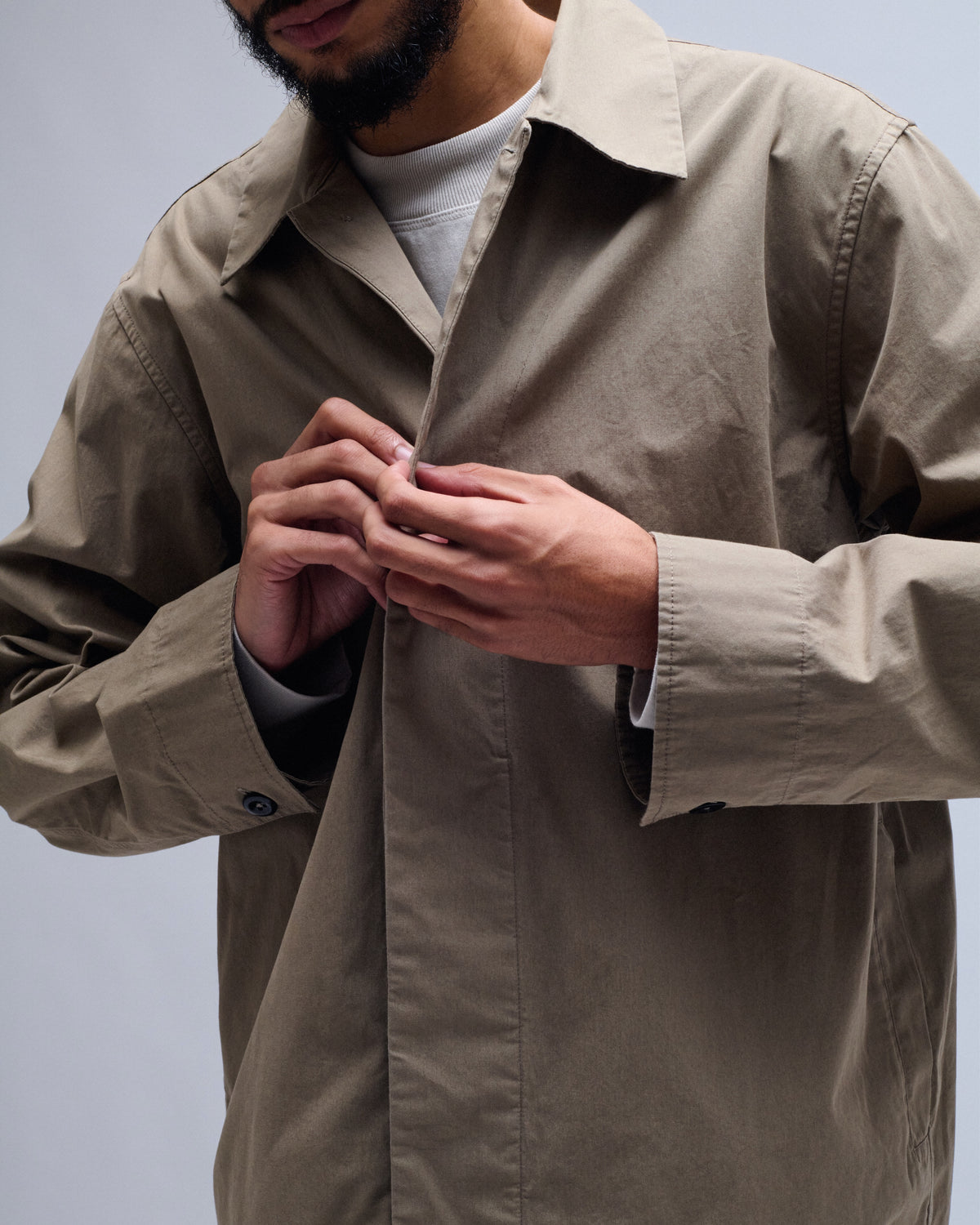 Boxy Crisp Cotton Poplin Overshirt