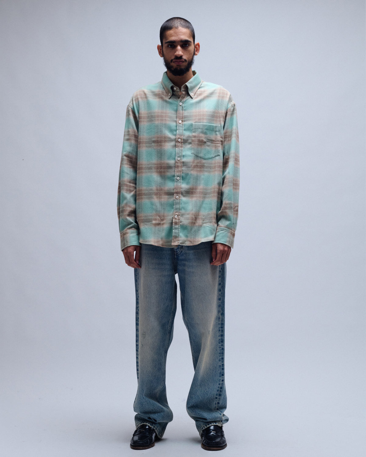 Check Cotton Flannel Shirt