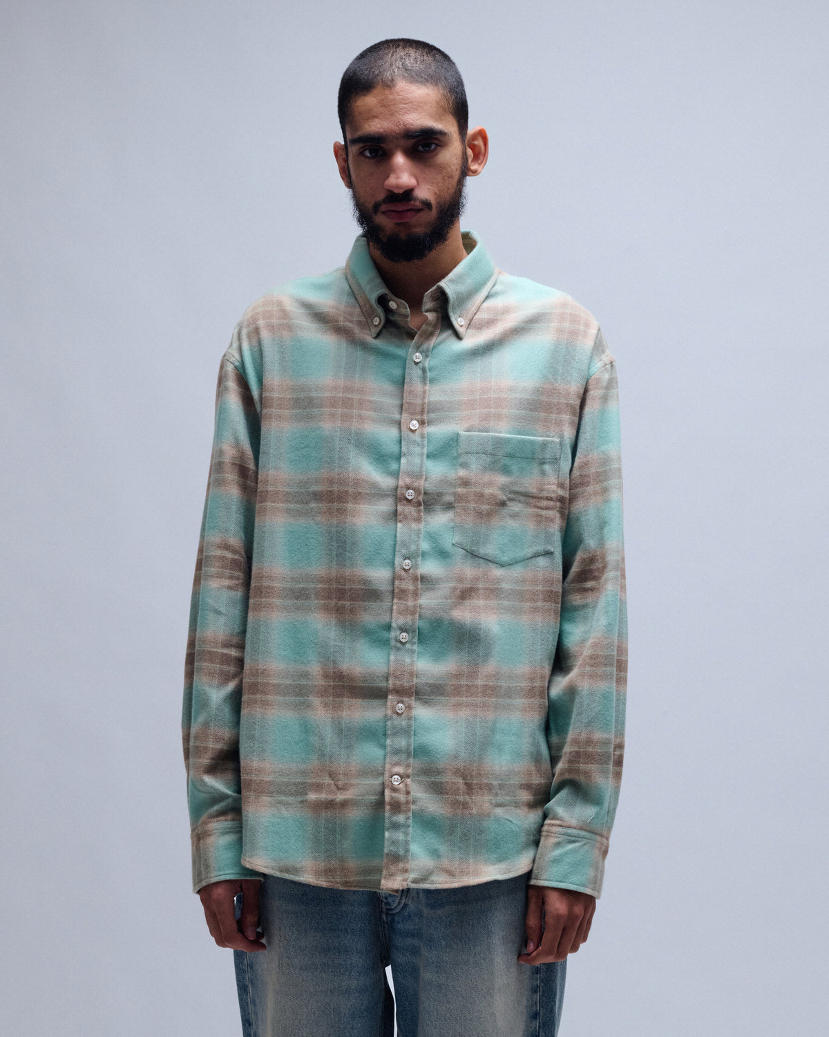 Check Cotton Flannel Shirt