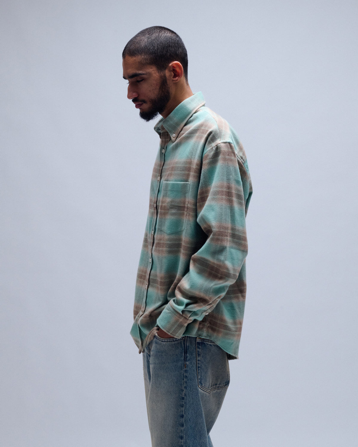 Check Cotton Flannel Shirt