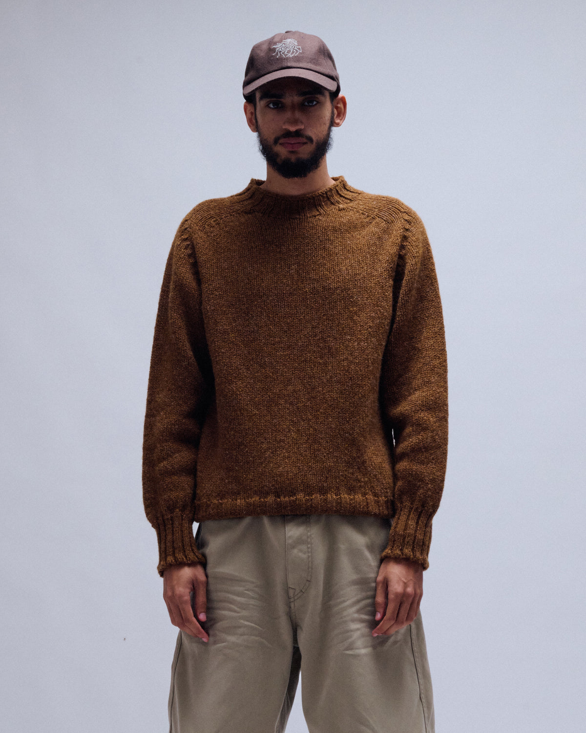 Chunky Seamless Rustic Wool Crew Neck