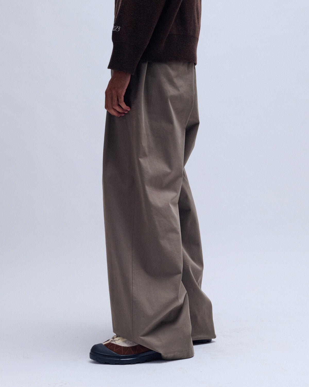 Two Tuck Rayon Cotton Wide Banding Pant