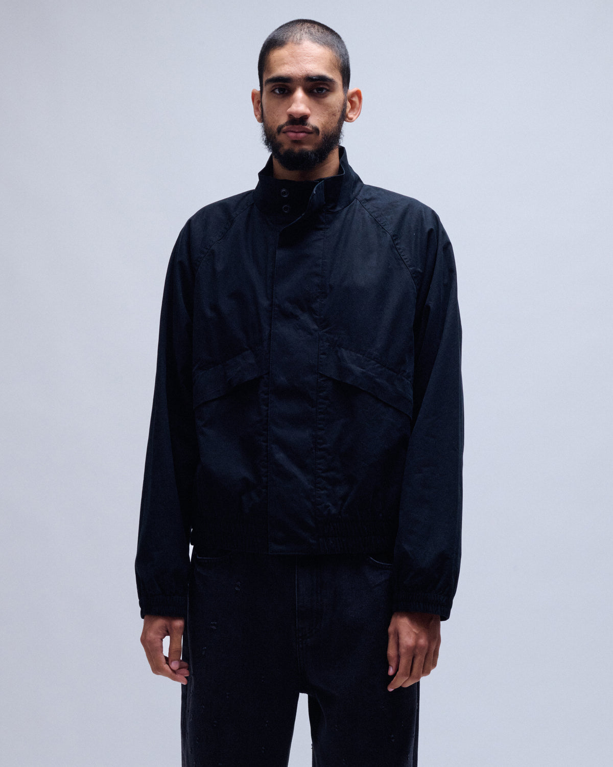 Crisp Cotton Poplin Track Jacket