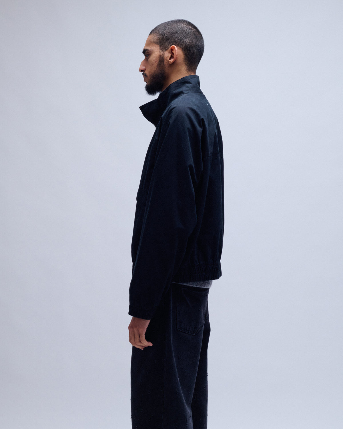 Crisp Cotton Poplin Track Jacket