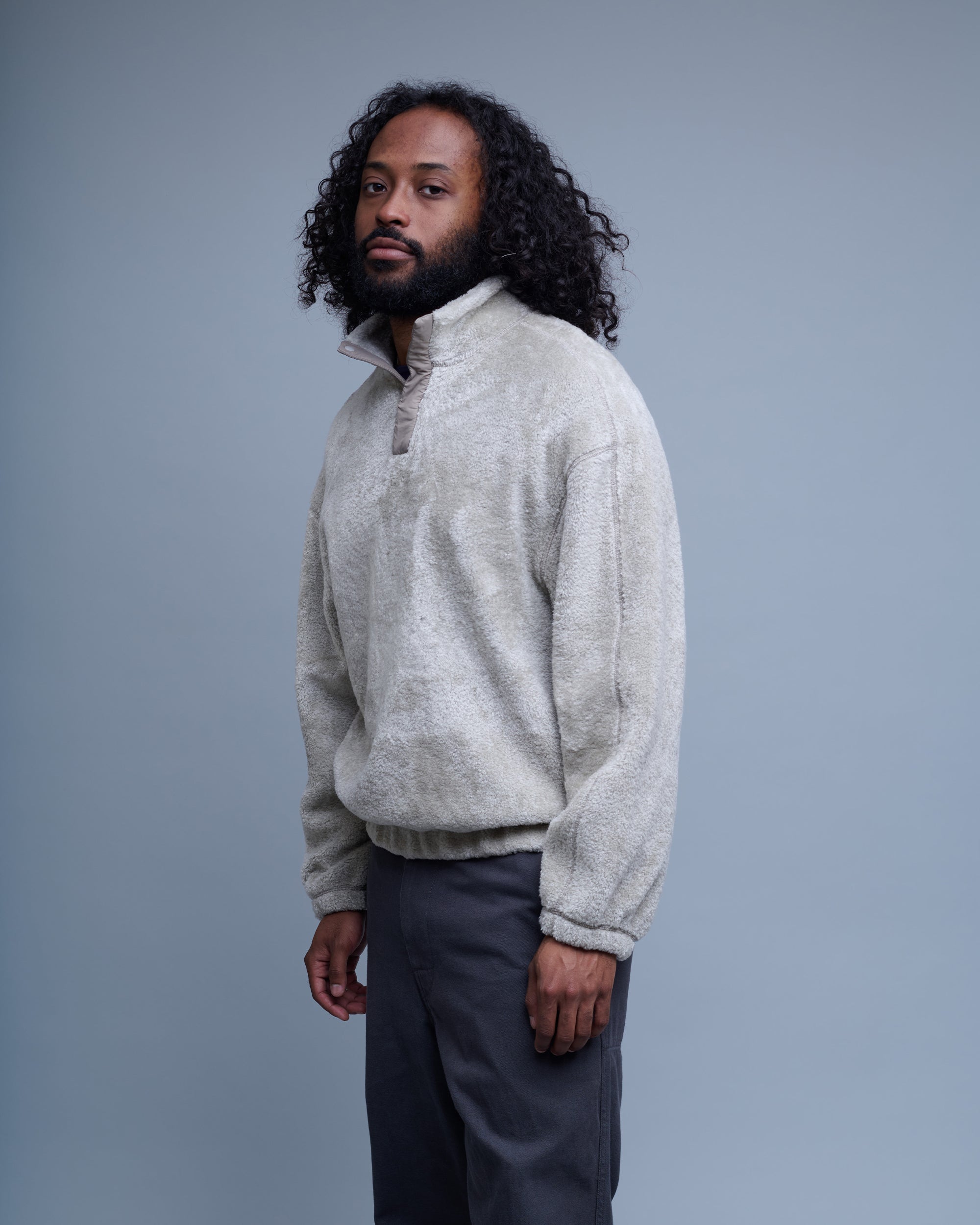 Fluffy Oversized Half Zip Pullover