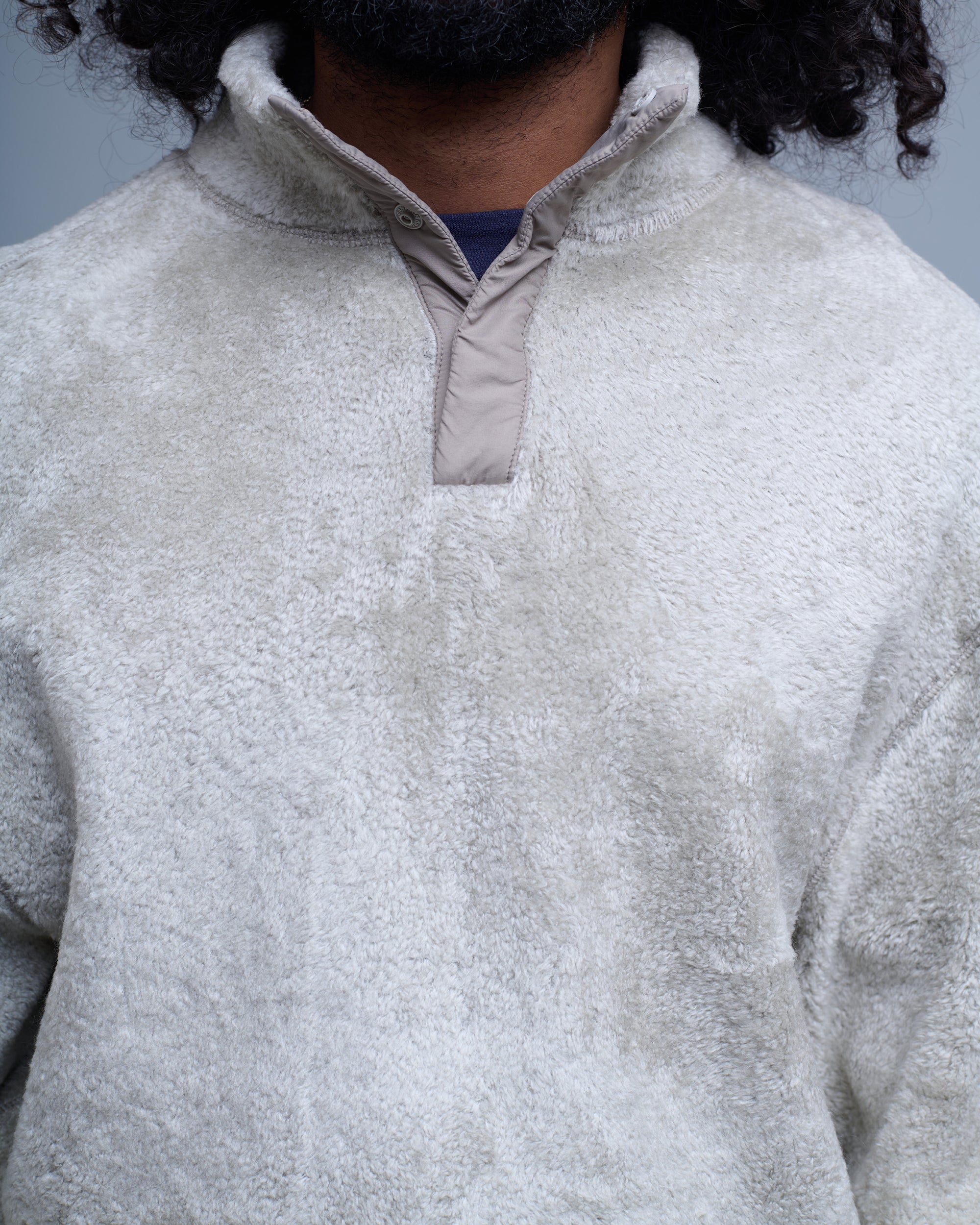 Fluffy Oversized Half Zip Pullover