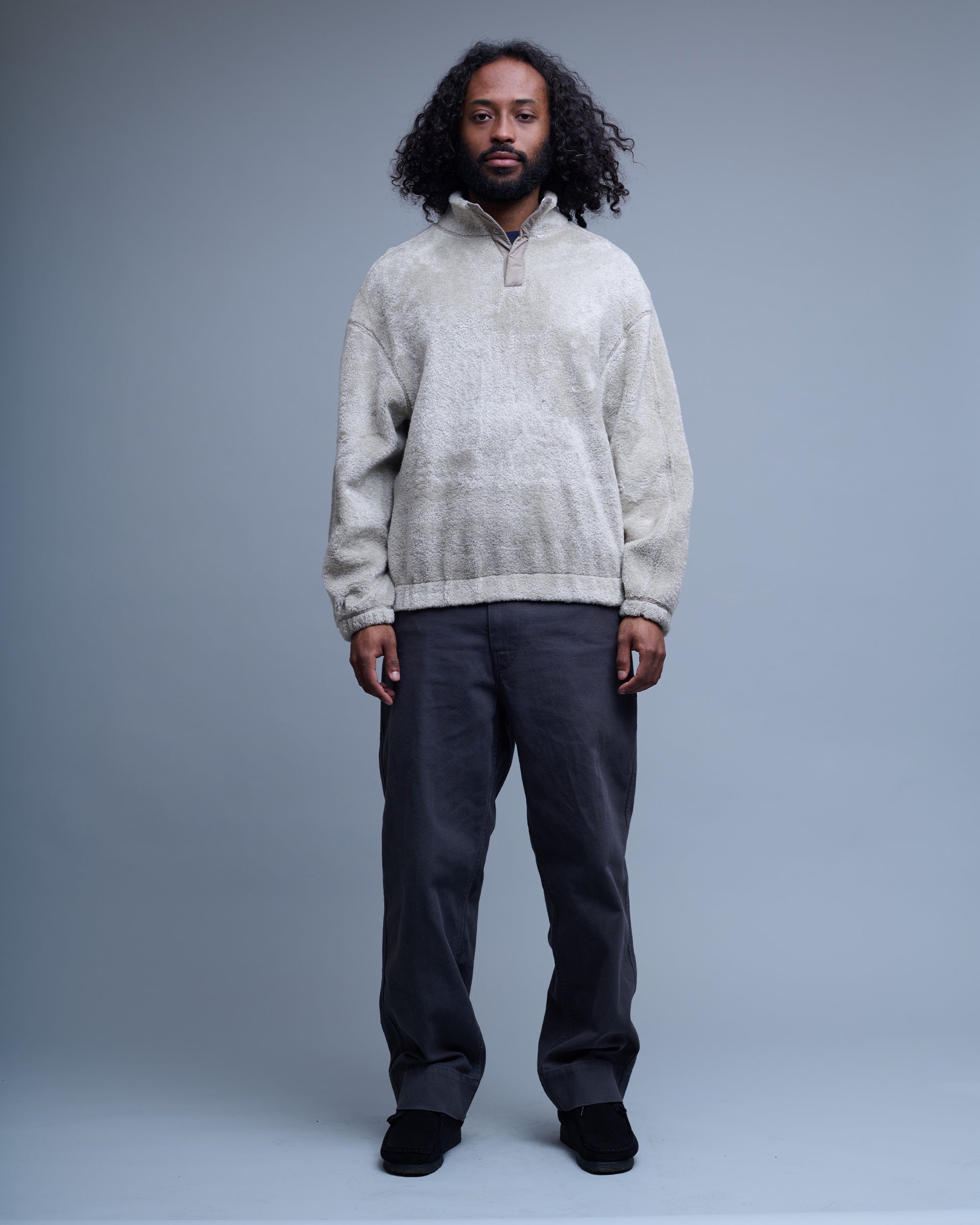 Fluffy Oversized Half Zip Pullover