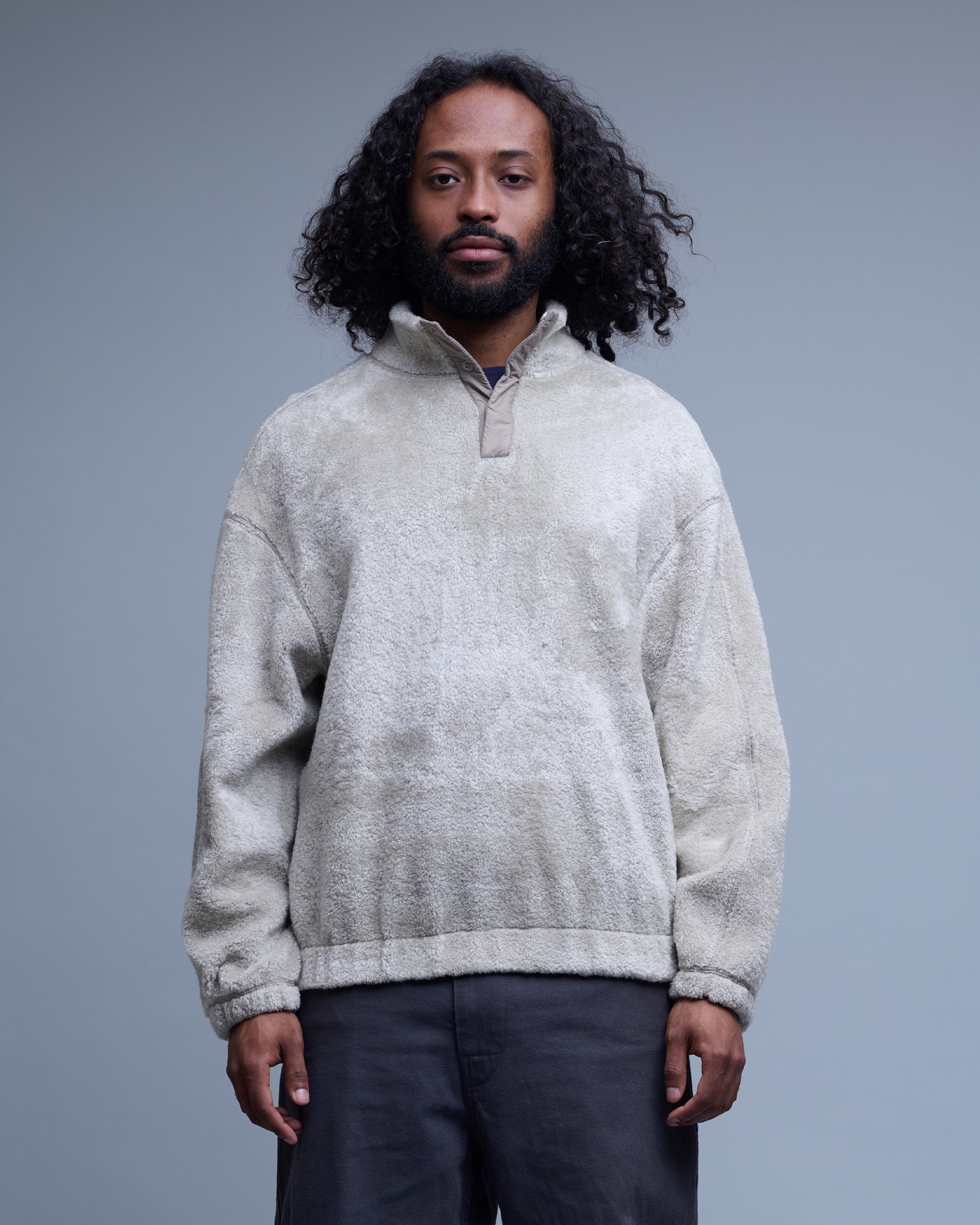 Fluffy Oversized Half Zip Pullover