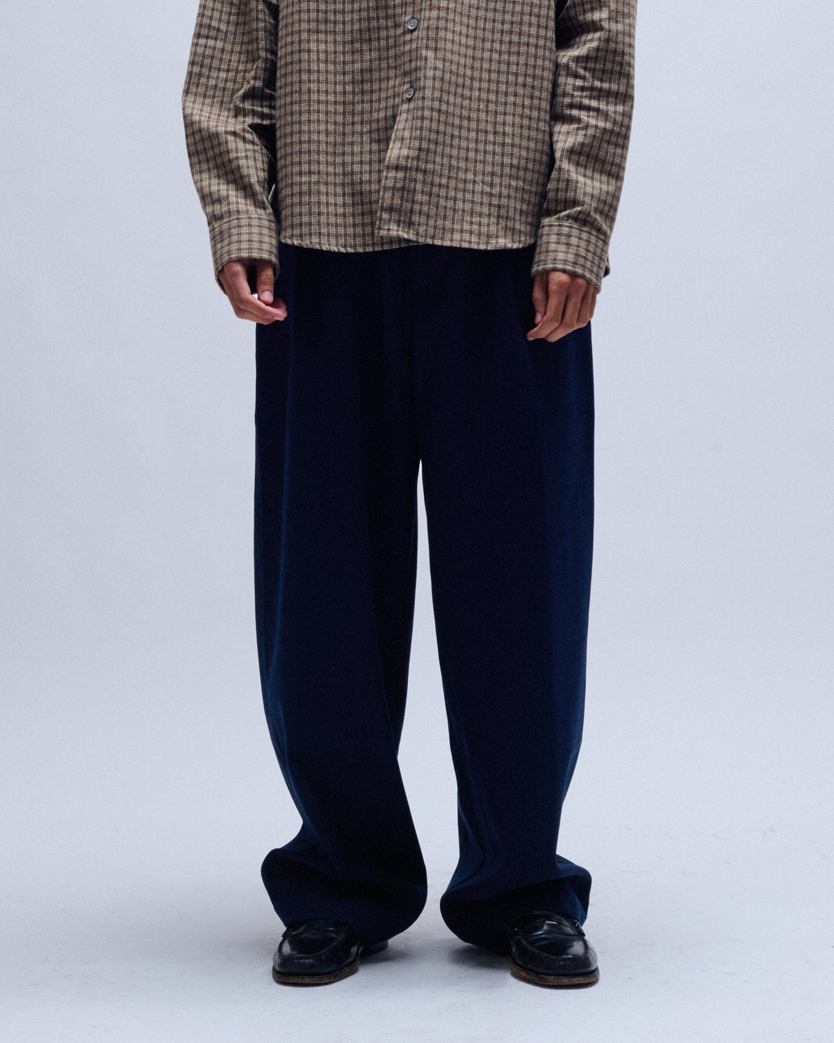 Goms Wool Blend Flannel Trousers