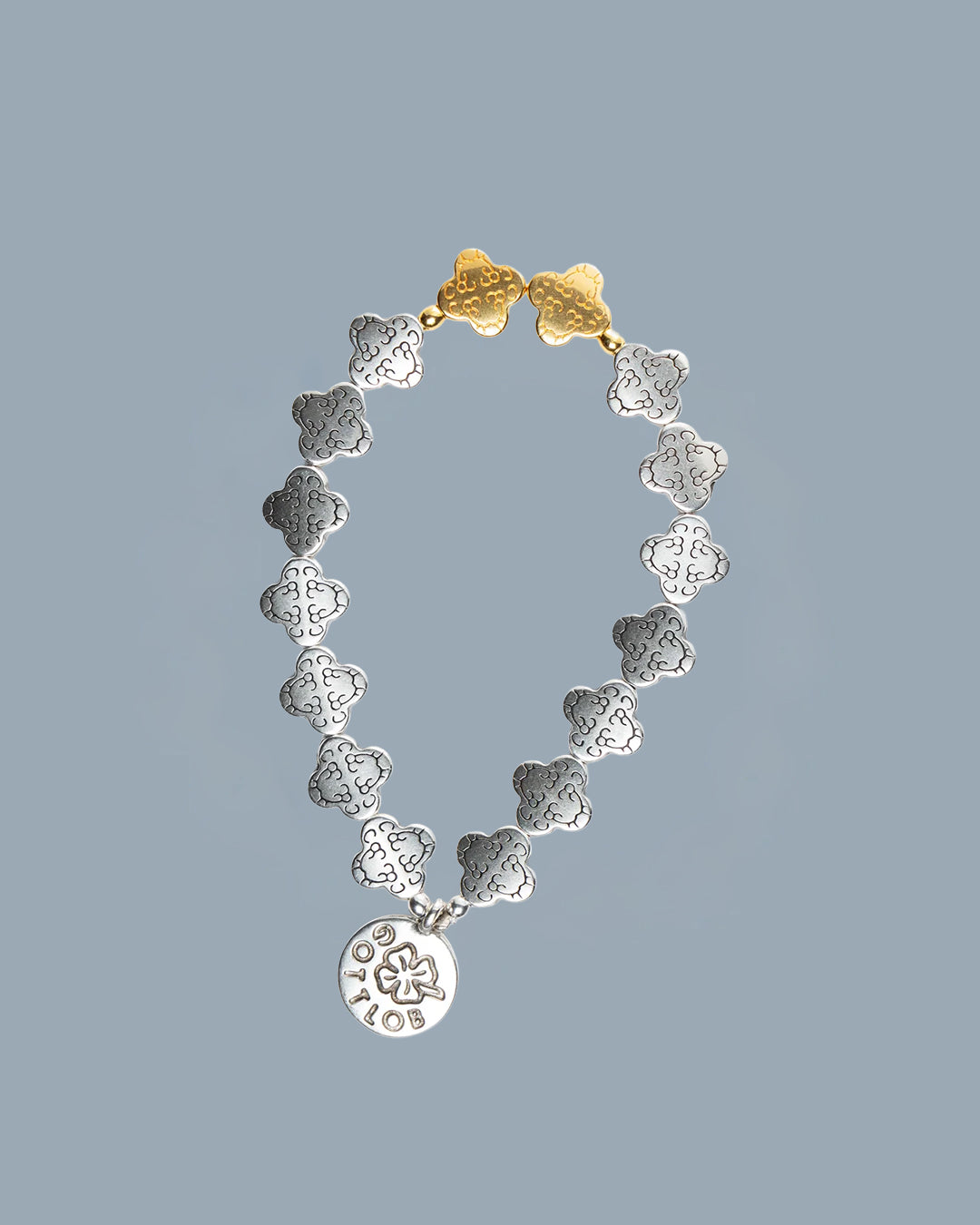 Edition 1.2 Silver/24K Gold Bracelet 999 Silver Coated Beads