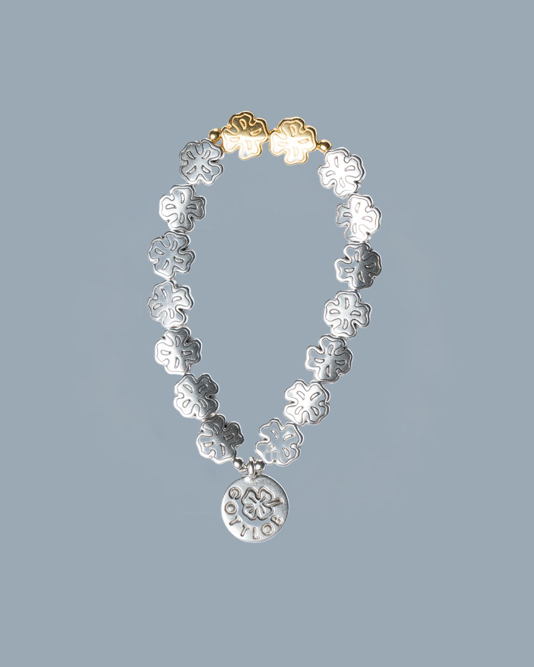 Edition 3.2 Silver/24K Gold Bracelet 999 Silver Coated Clover Beads