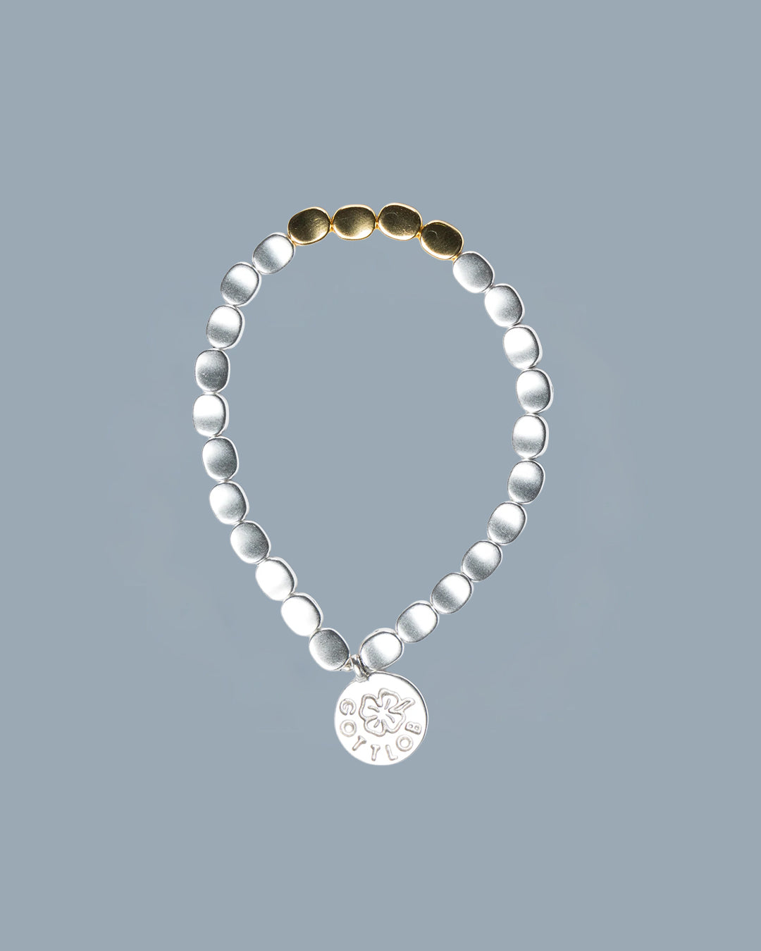 Edition 5.2 999 Silver Coated Oval Uneven Beads/24K Gold Coated Beads