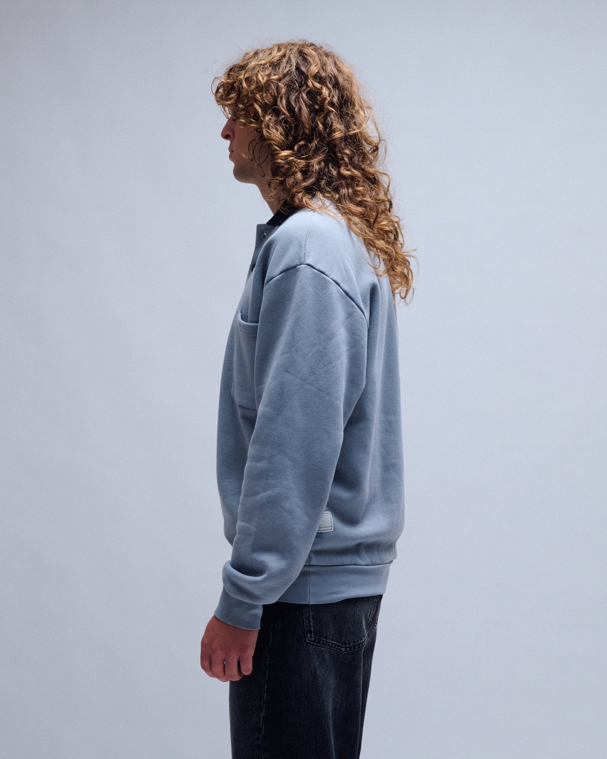 Heavy Weight Jersey Polo Sweatshirt