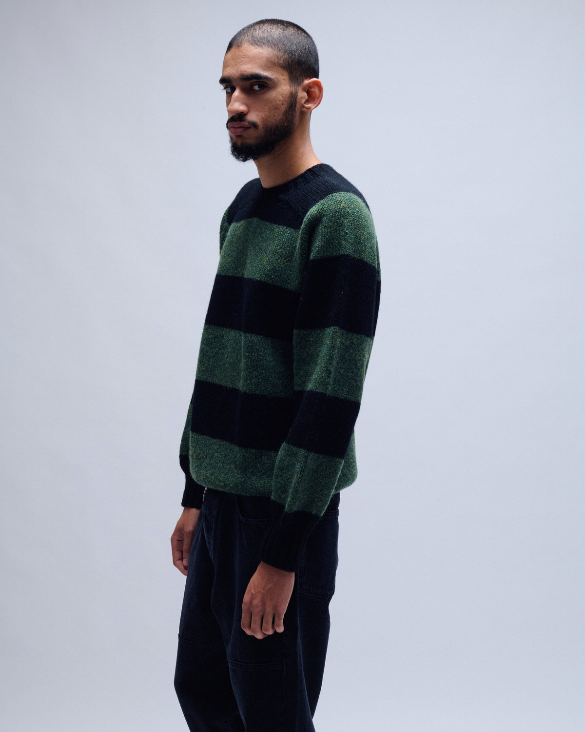 Striped Wool Shetland Jumper