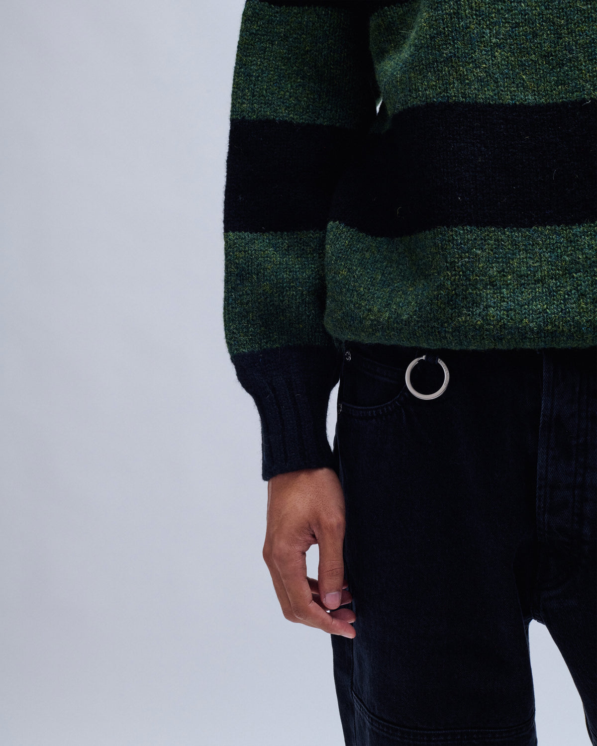 Striped Wool Shetland Jumper
