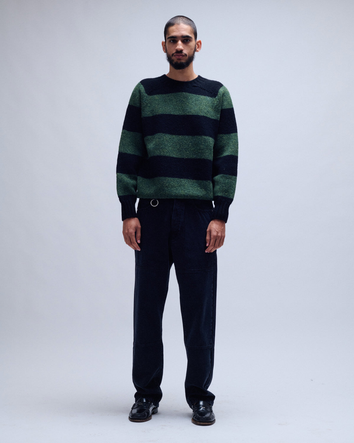 Striped Wool Shetland Jumper