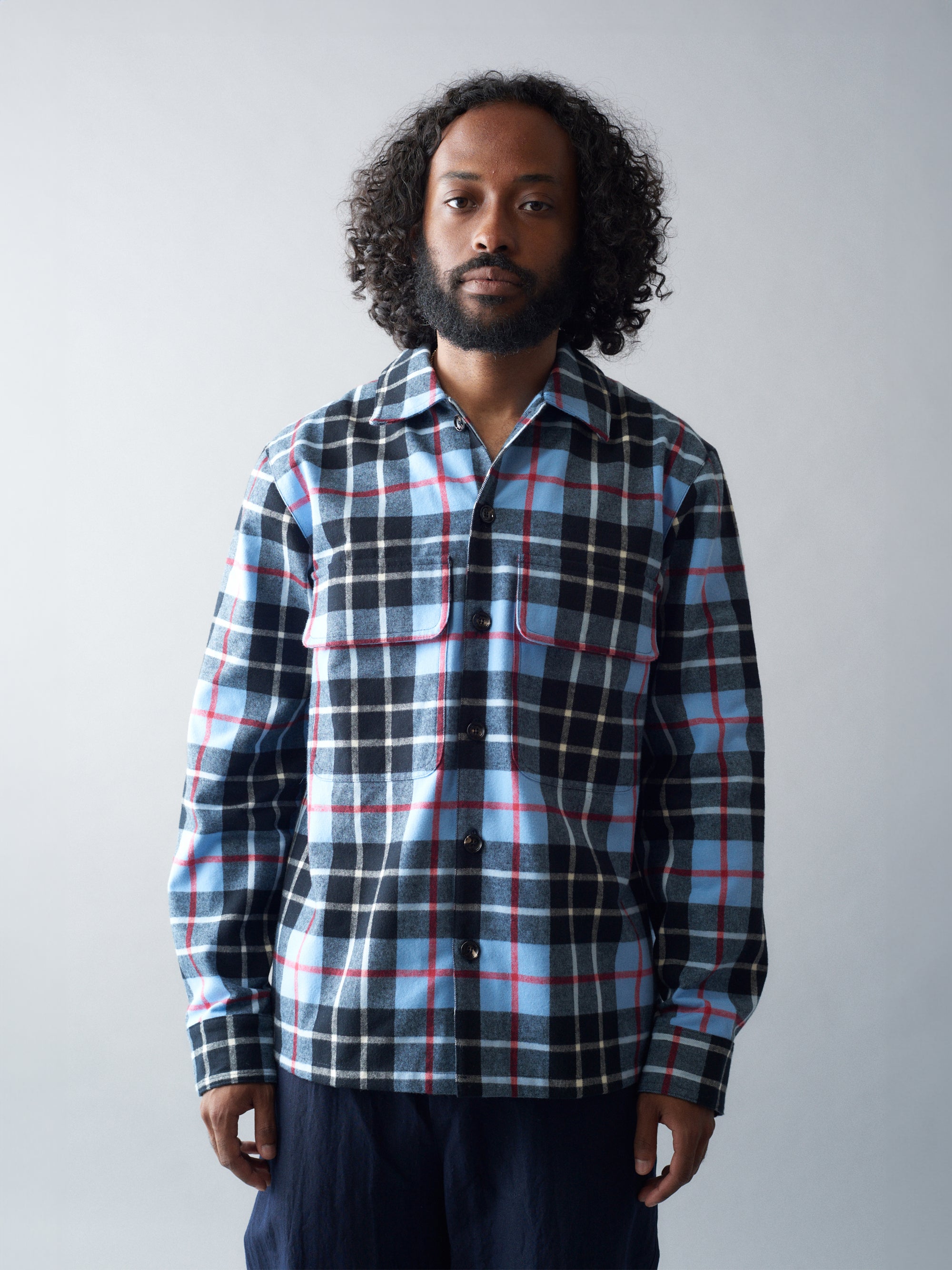 Flannel Check Overshirt