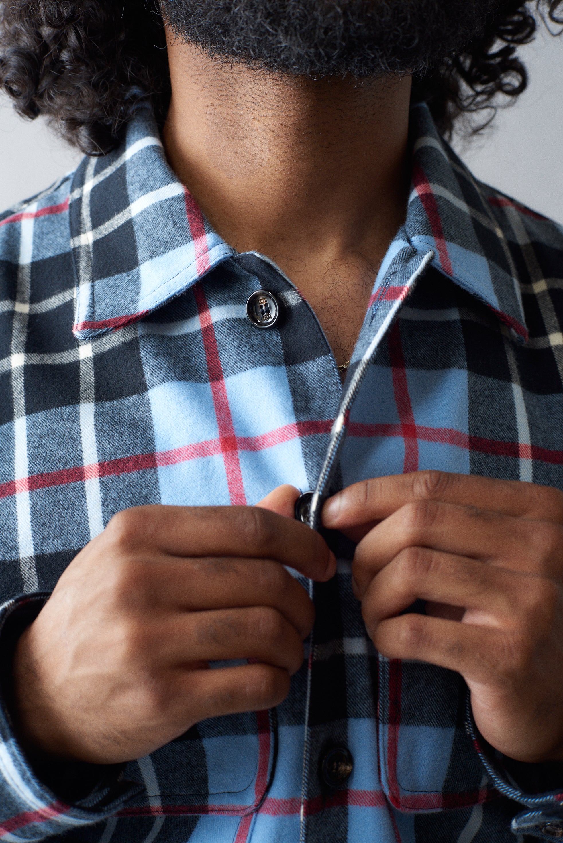 Flannel Check Overshirt