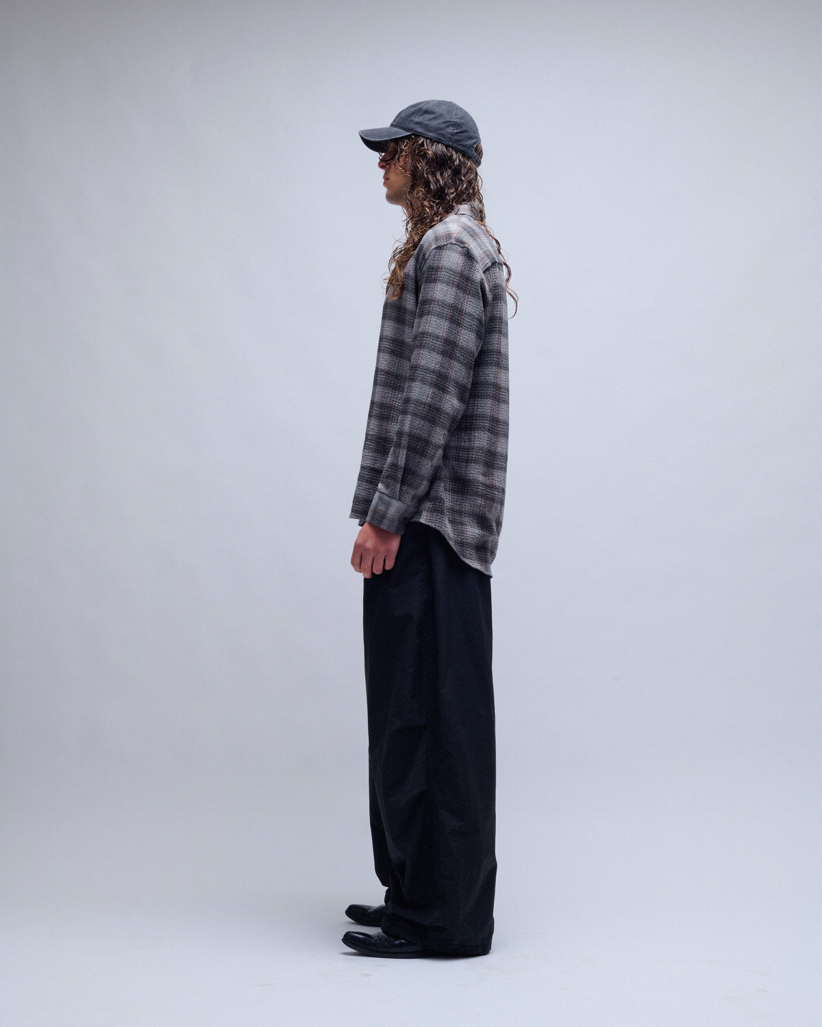 Studio Crepe Dobby Check Shirt