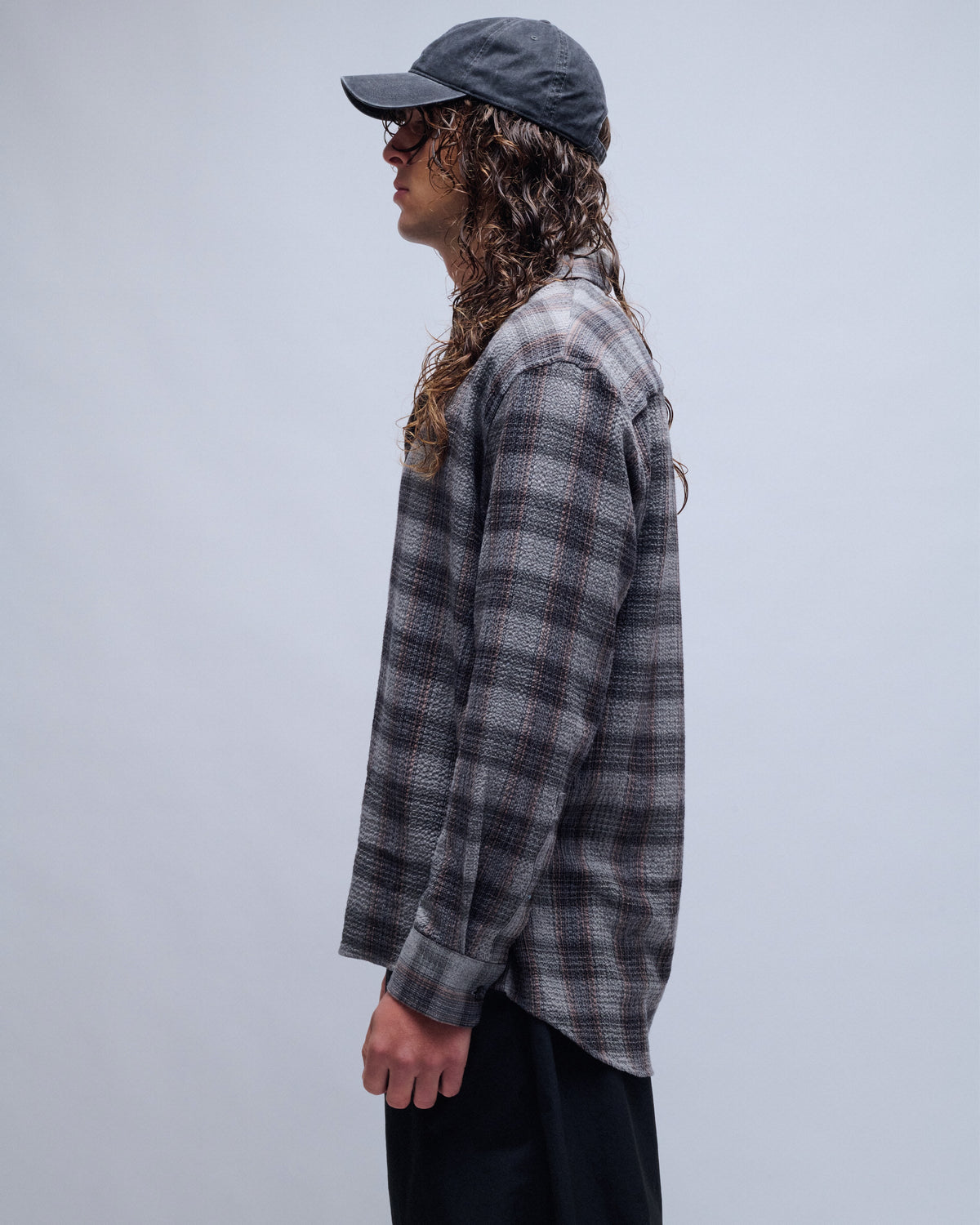 Studio Crepe Dobby Check Shirt