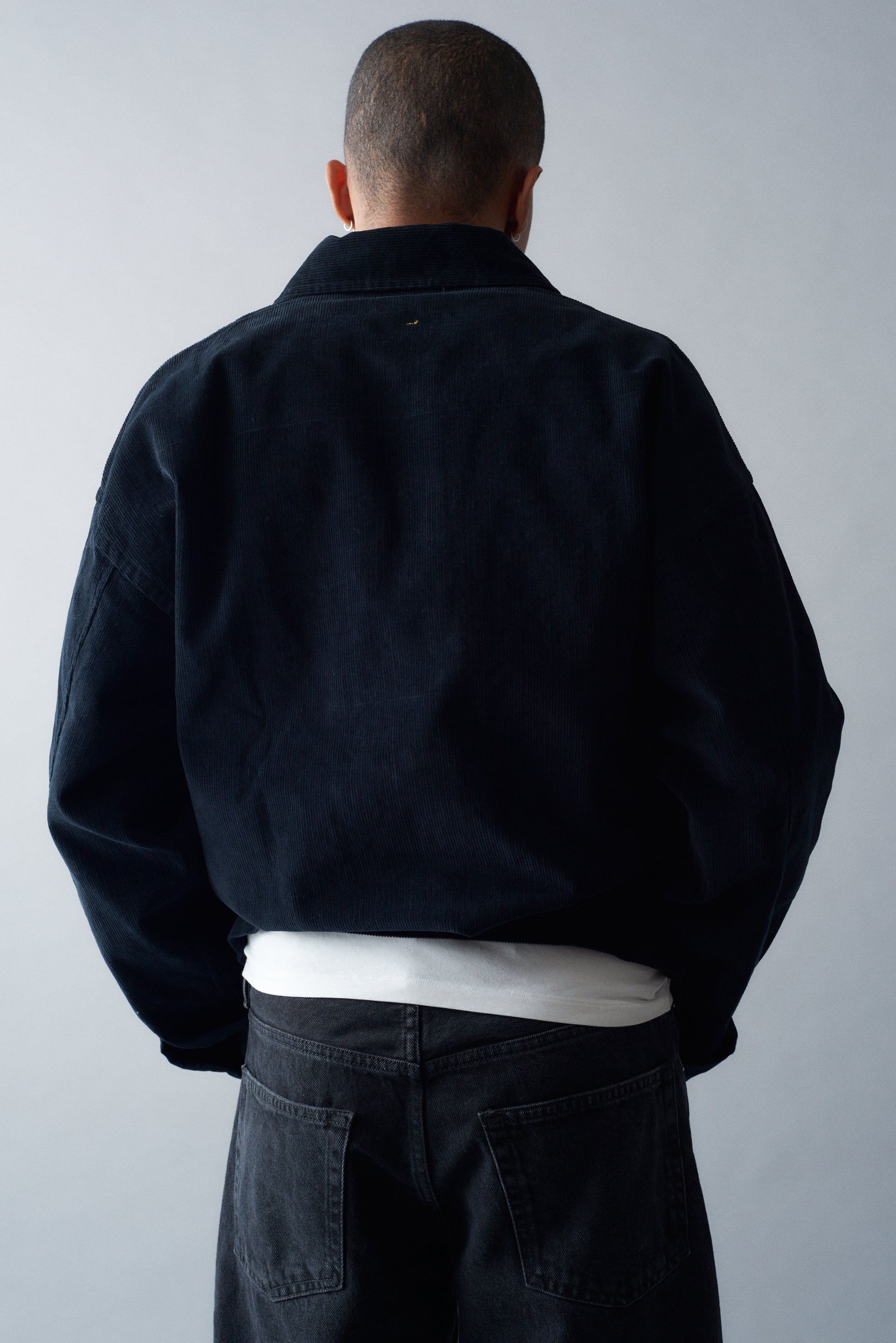 Heavy Cotton Needlecord Long Overshirt