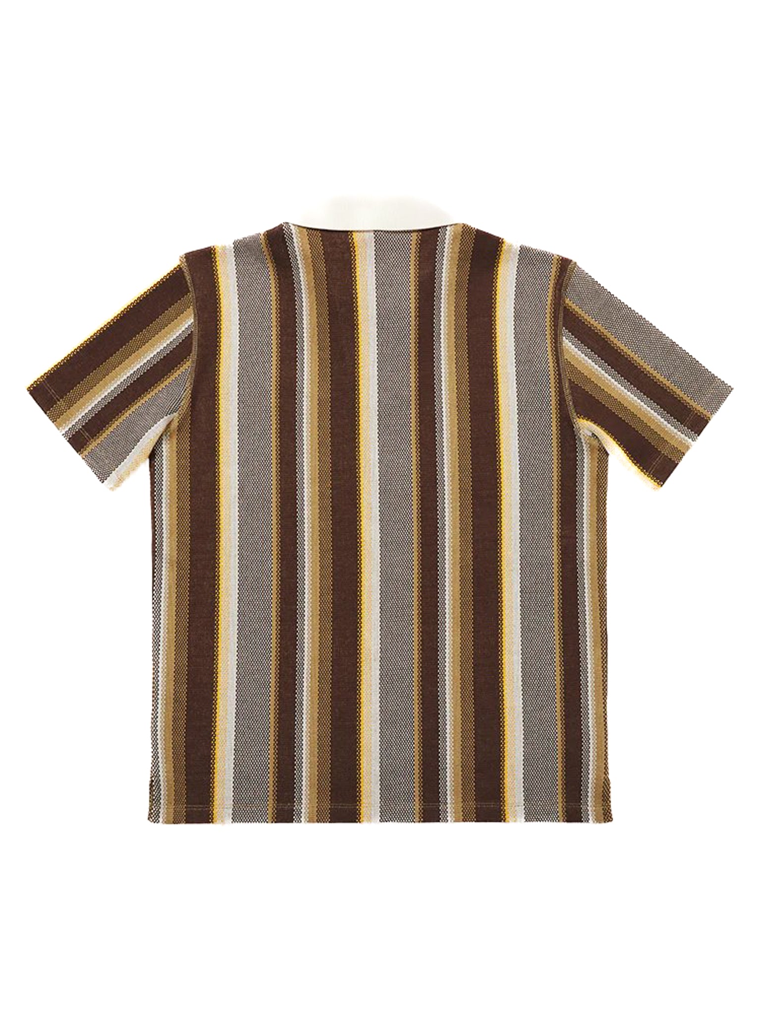 Short Sleeve Striped Knit Polo