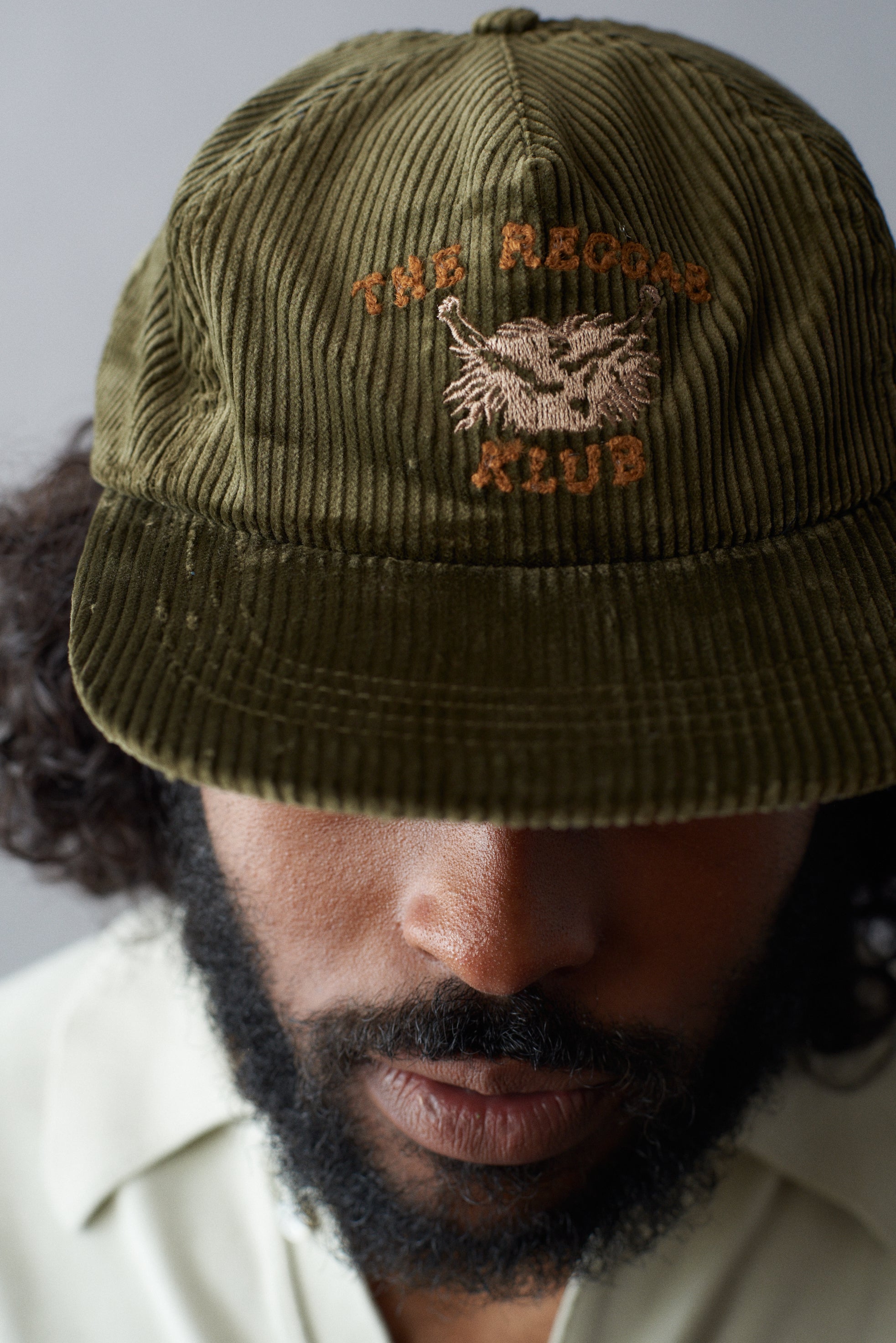 Chain Stitch Corduroy Cap