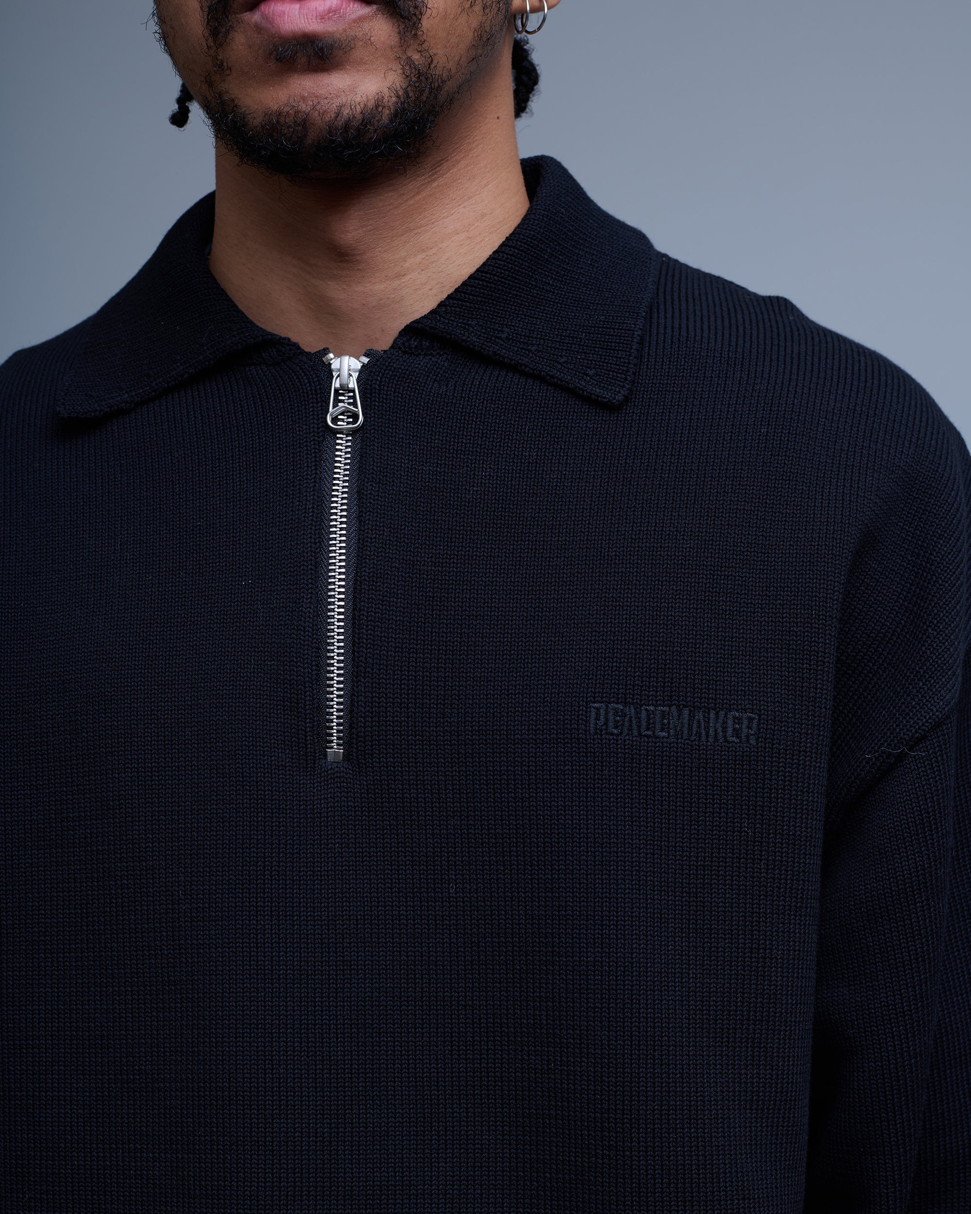 Quarter Zip Knit Polo