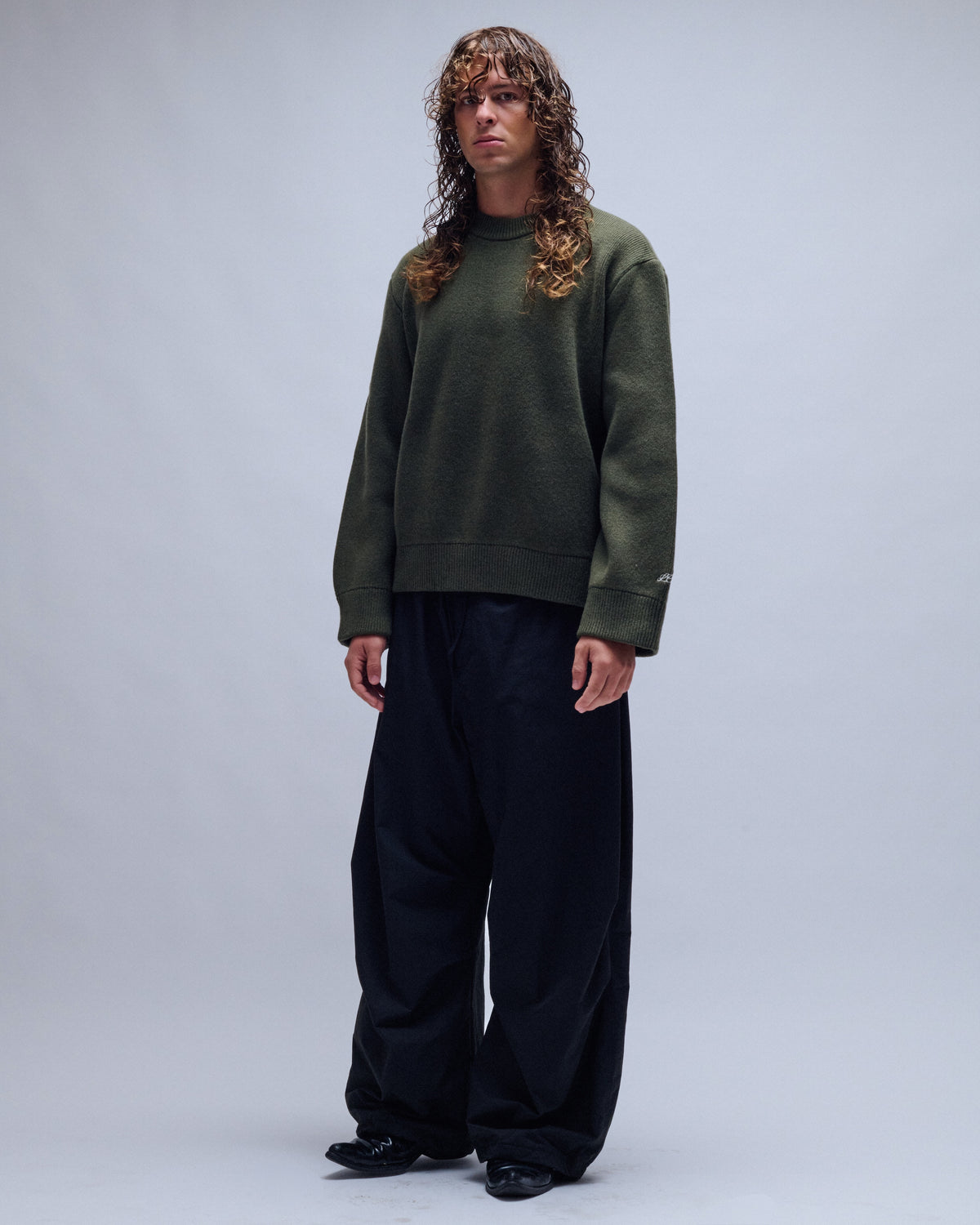 Round Collar Wool Sweater