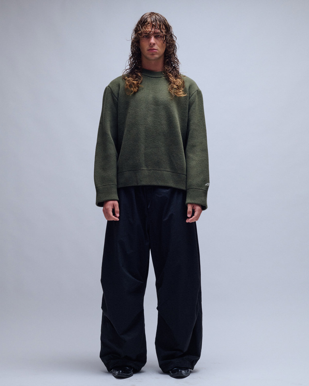 Round Collar Wool Sweater