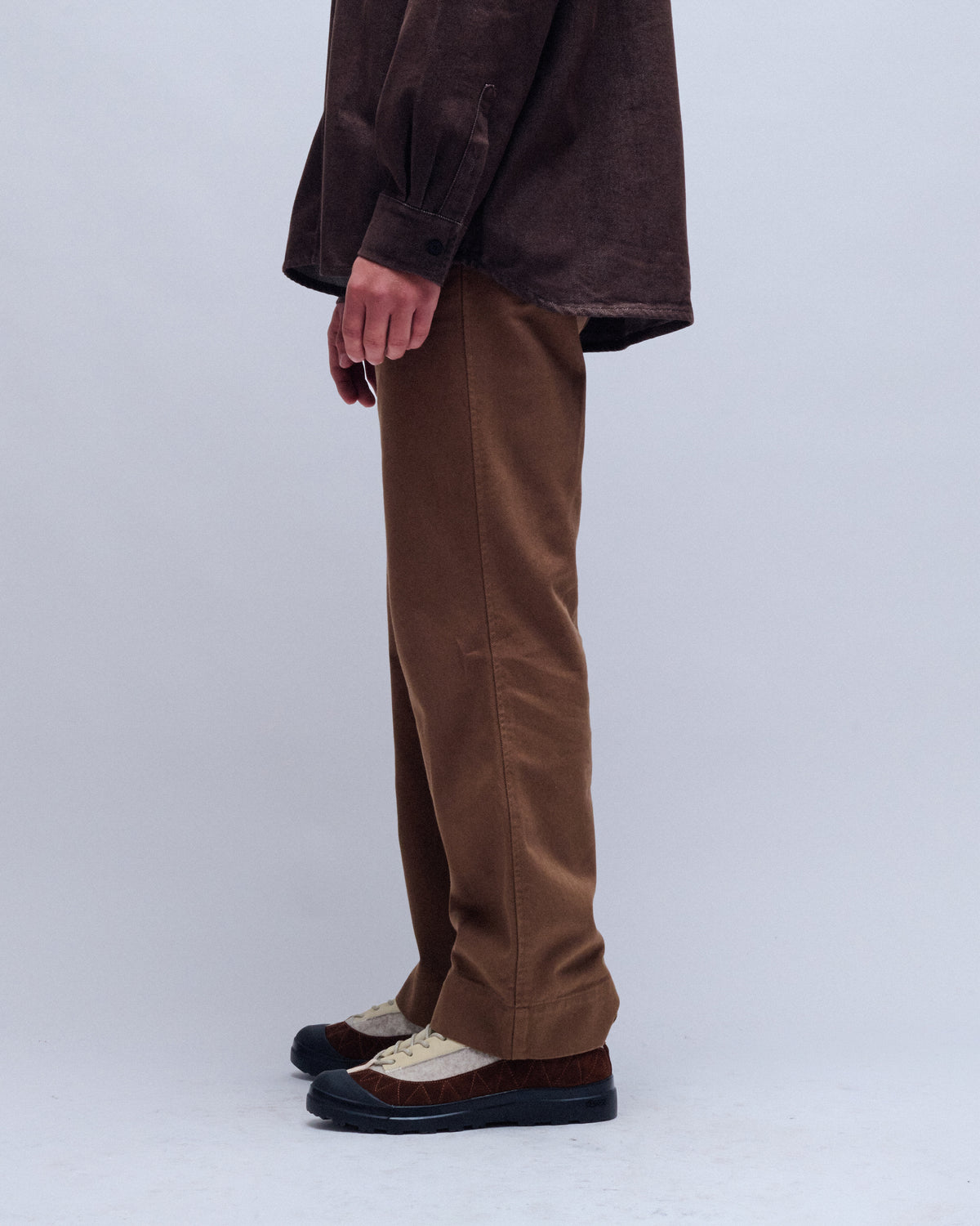 Simple Raised Cotton Drill Trousers