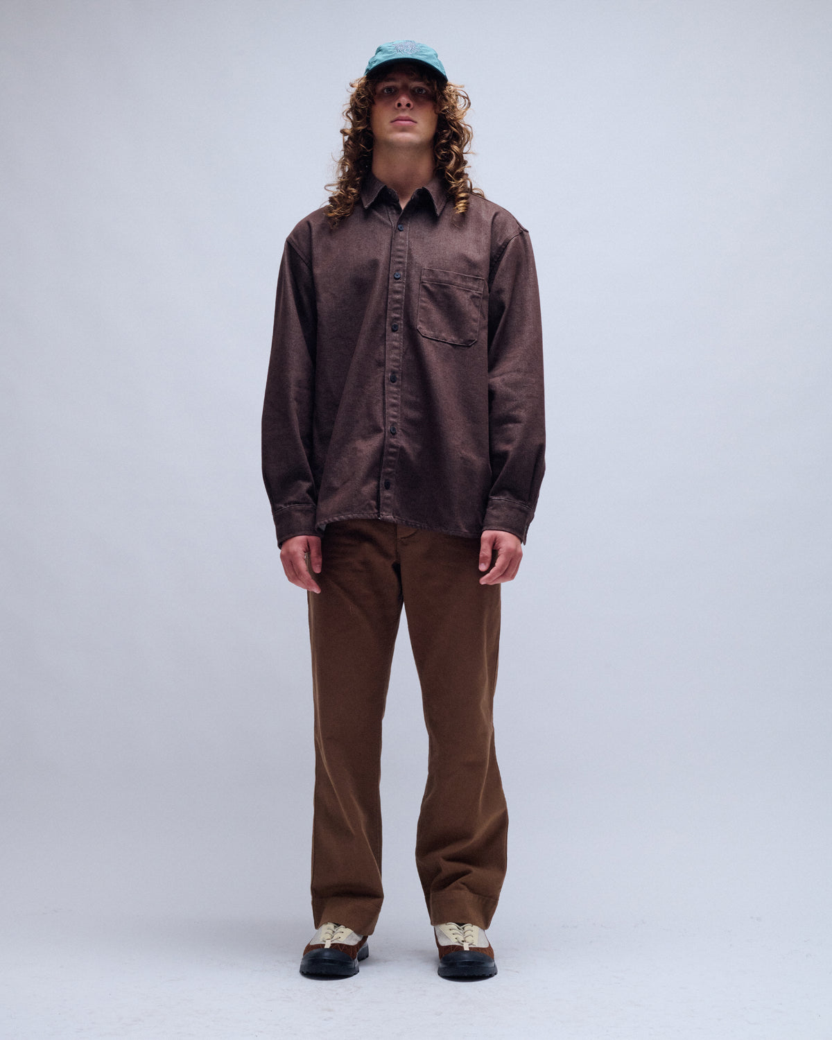 Simple Raised Cotton Drill Trousers