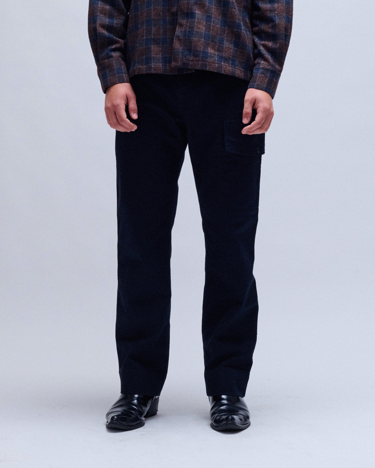 Single Cargo Pocket Soft Cotton Drill Trousers
