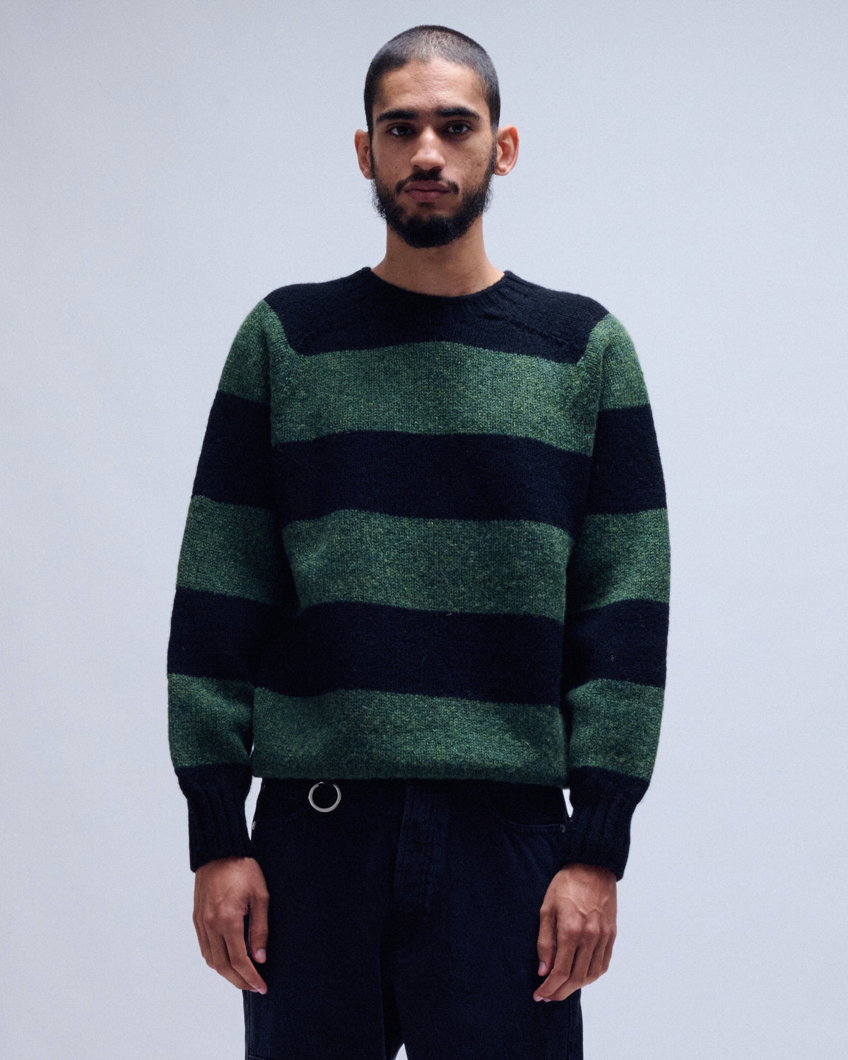 Striped Wool Shetland Jumper