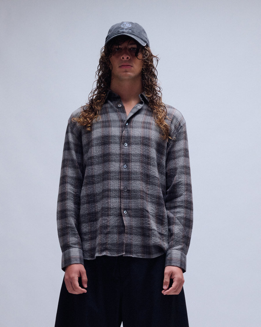 Studio Crepe Dobby Check Shirt