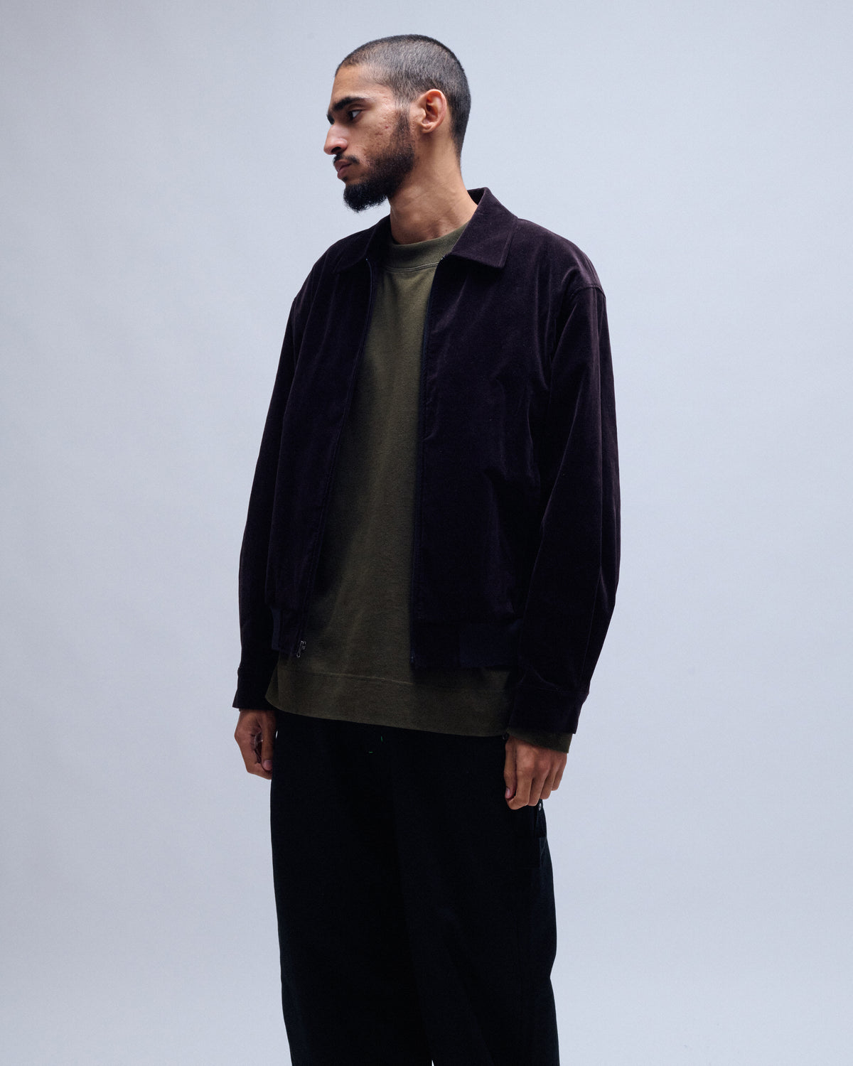 Velvet Zip Up Jumper