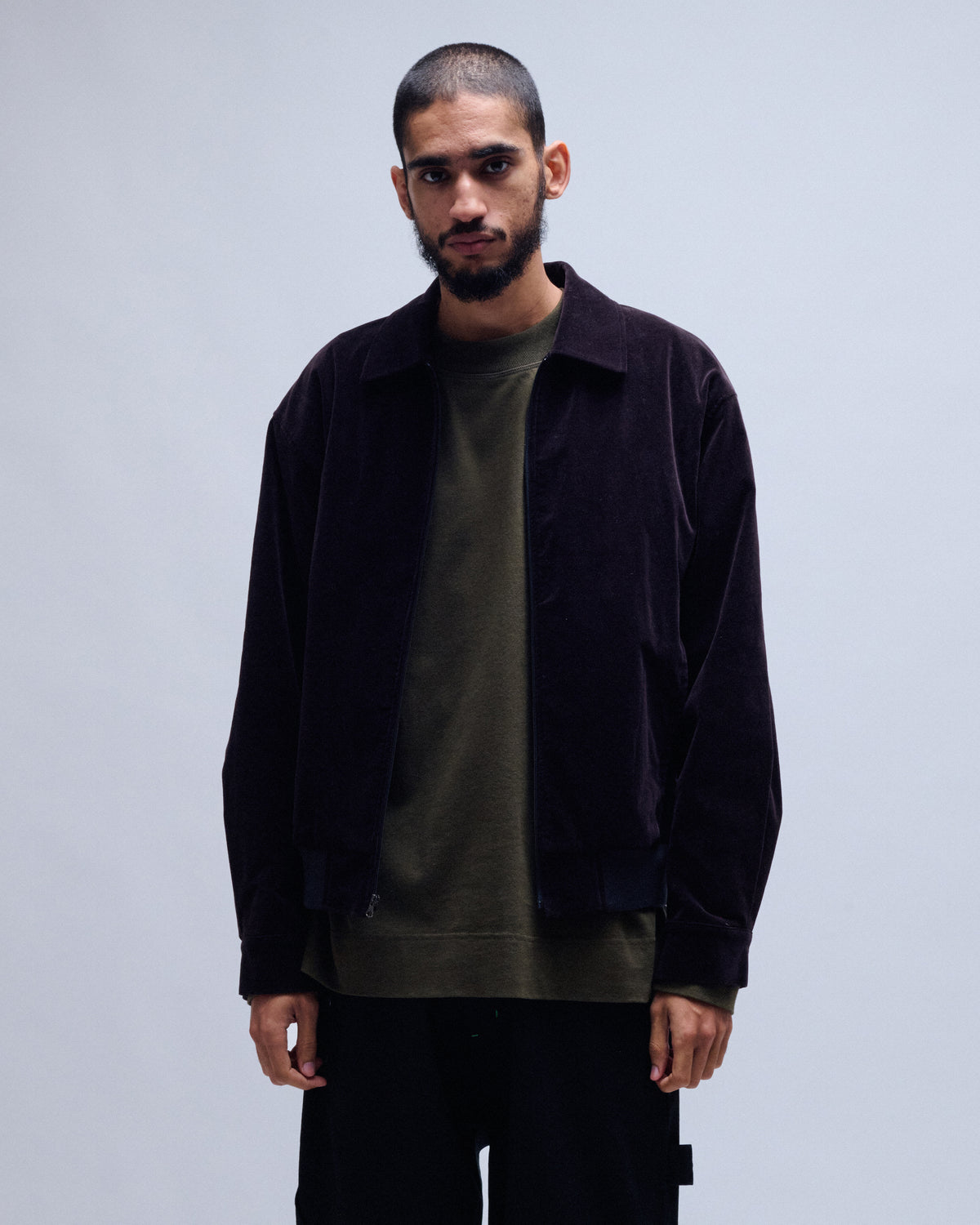 Velvet Zip Up Jumper