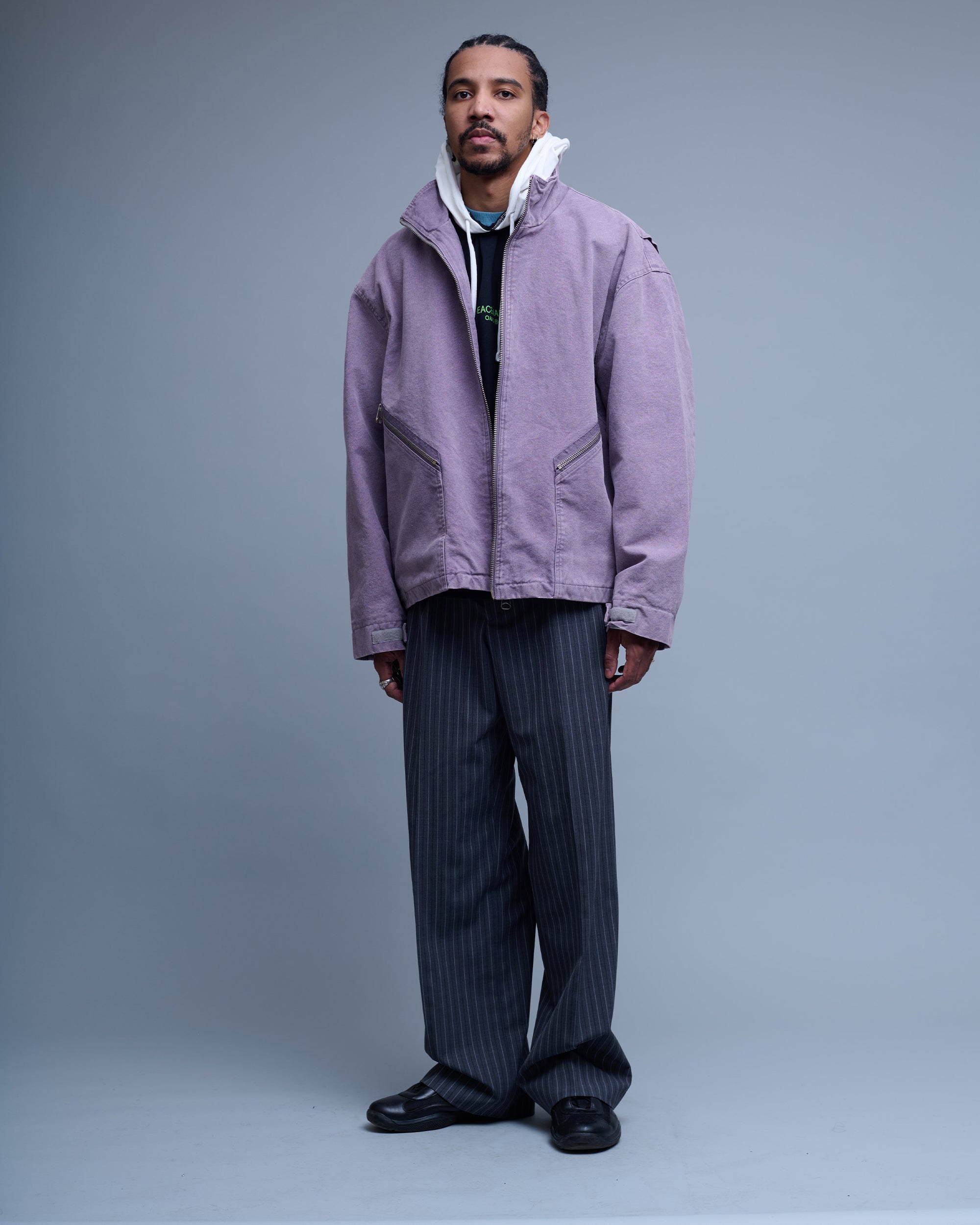 Washed Denim Flight Jacket