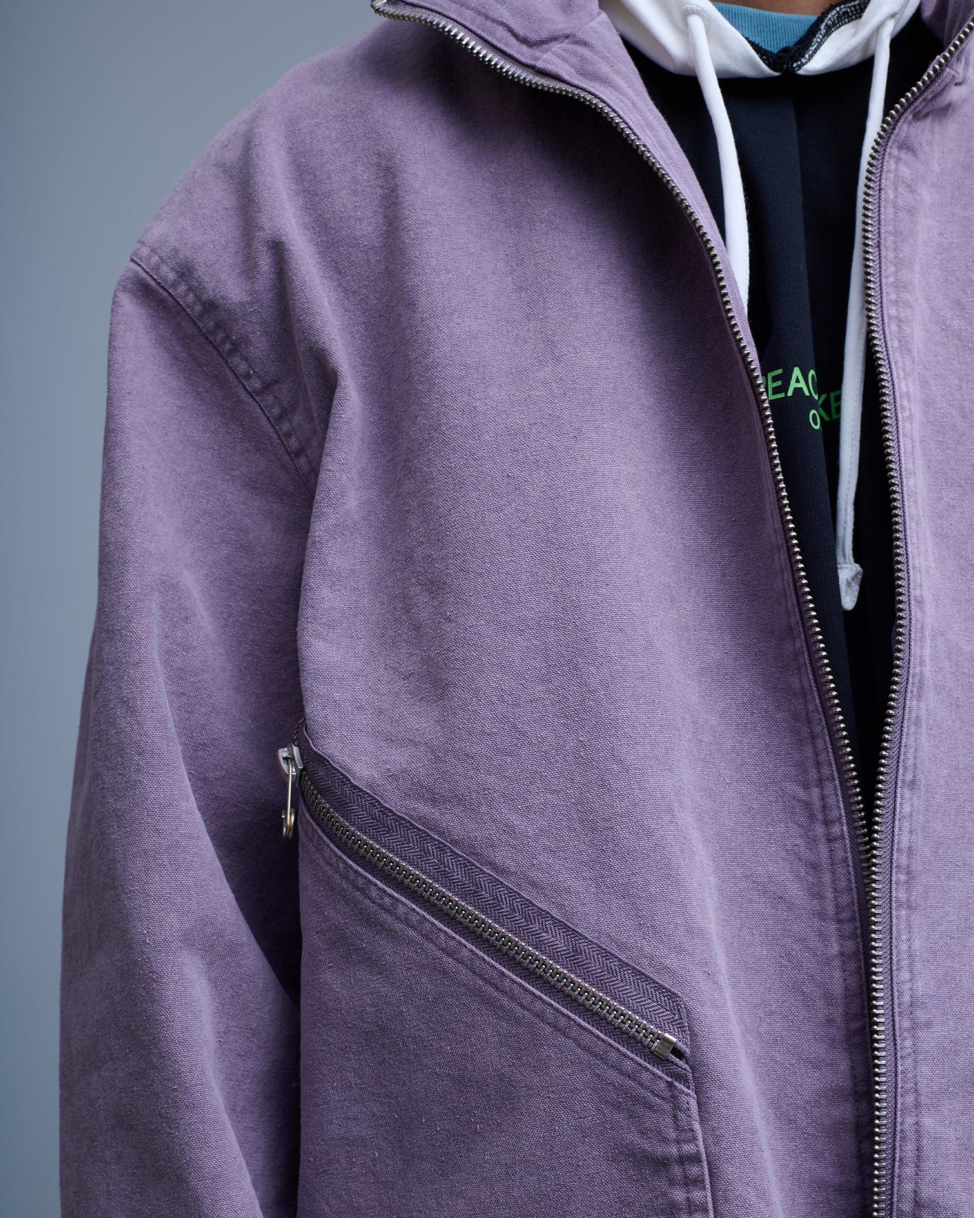 Washed Denim Flight Jacket